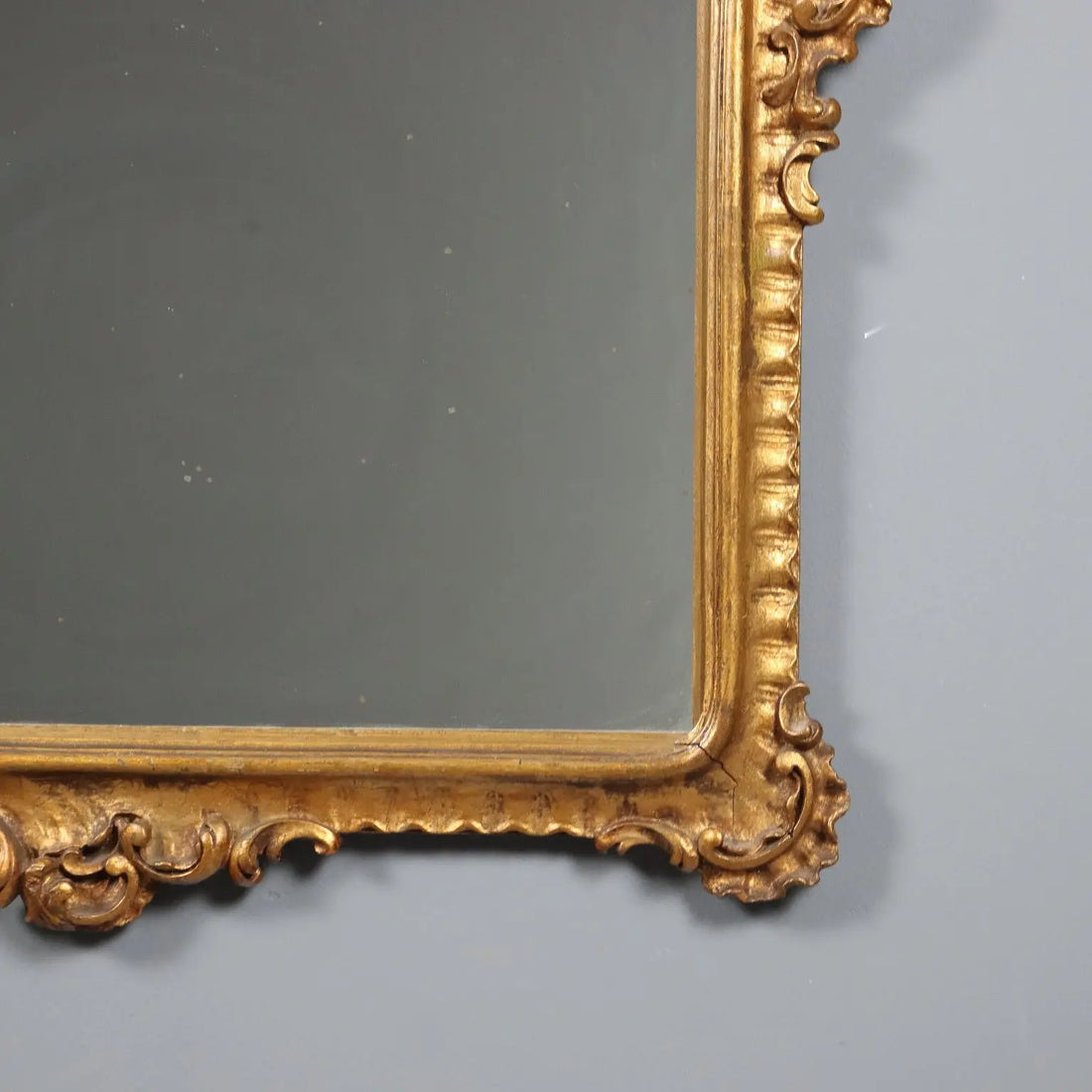 Rococo Mirror with Carved Gilded Frame