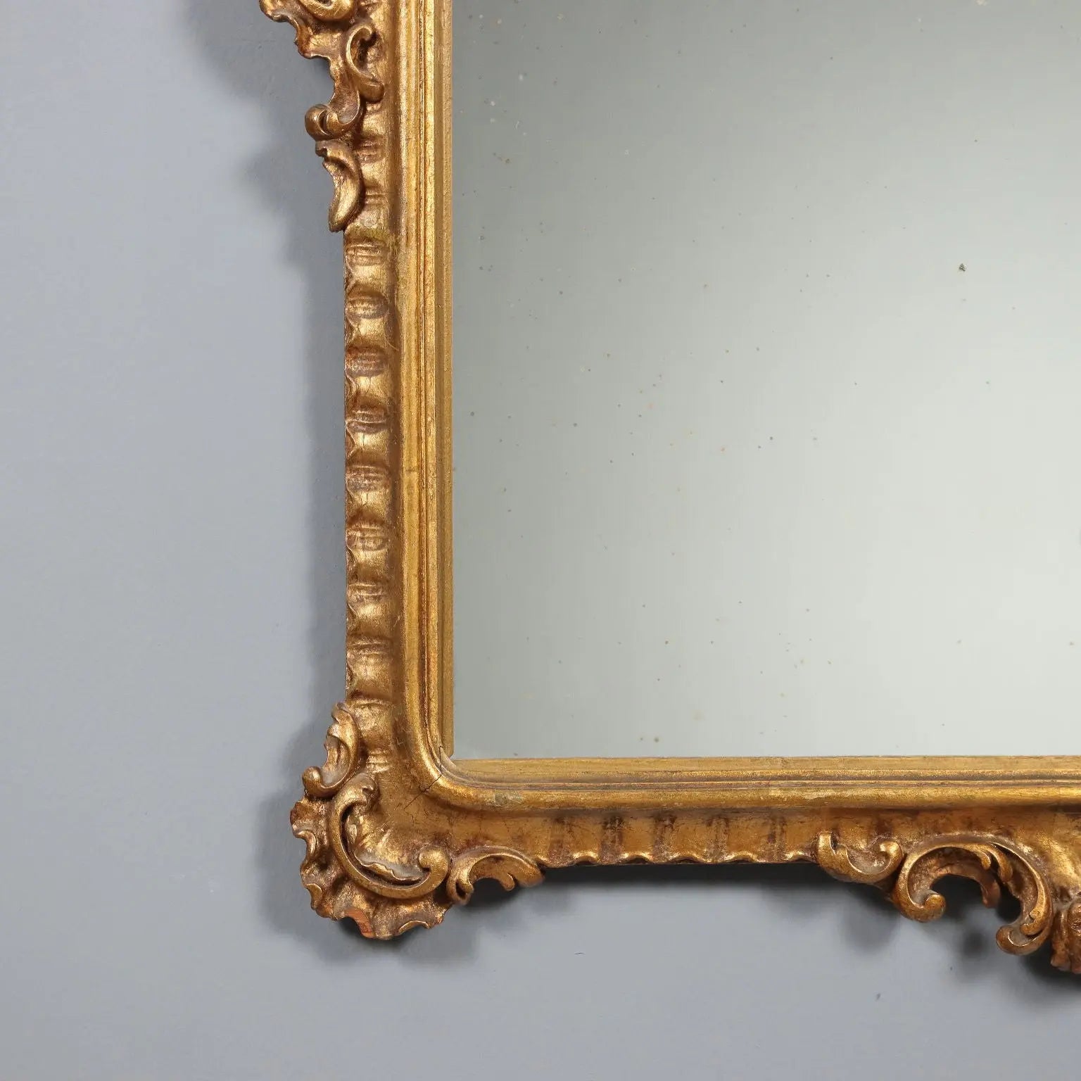 Rococo Mirror with Carved Gilded Frame