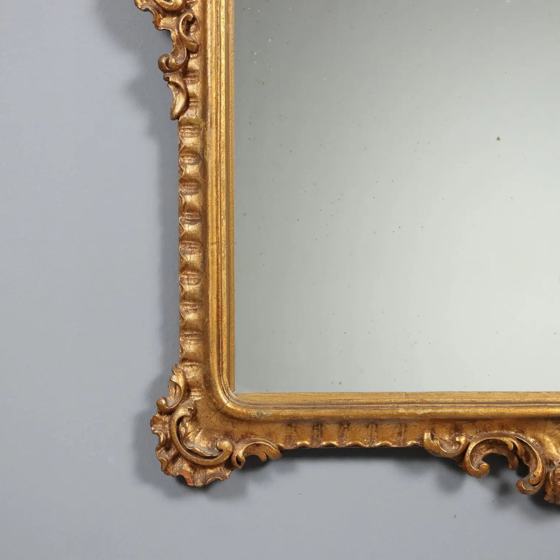 Rococo Mirror with Carved Gilded Frame