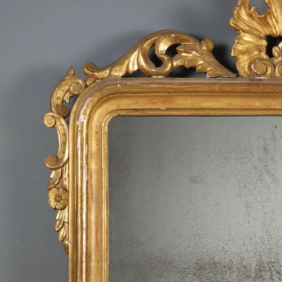 Antique Mirror Carved Gilded Wood Italy XVIII Century - Italy, Late XVIII Century | Antiques | Mirrors & Frames