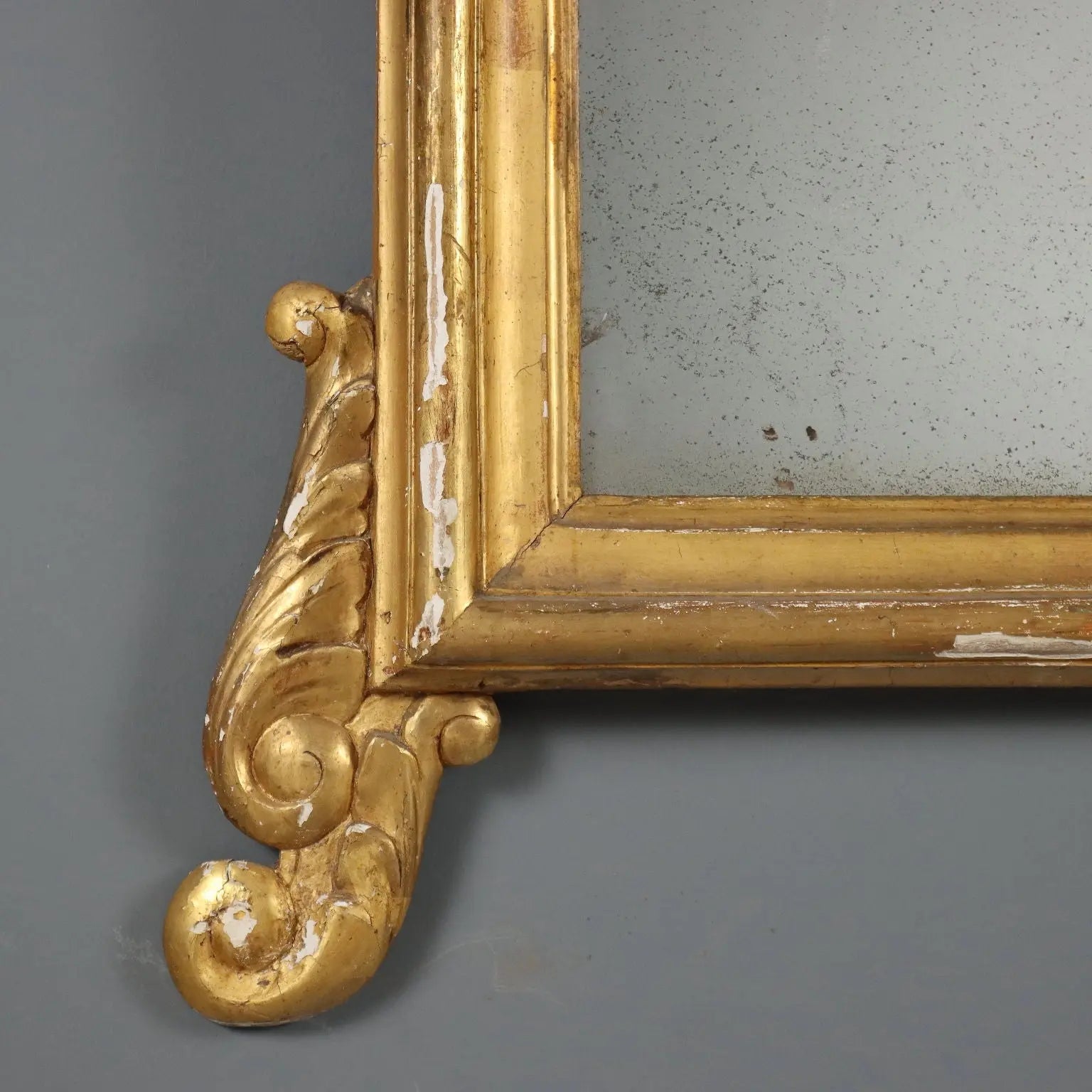 Antique Mirror Carved Gilded Wood Italy XVIII Century - Italy, Late XVIII Century | Antiques | Mirrors & Frames