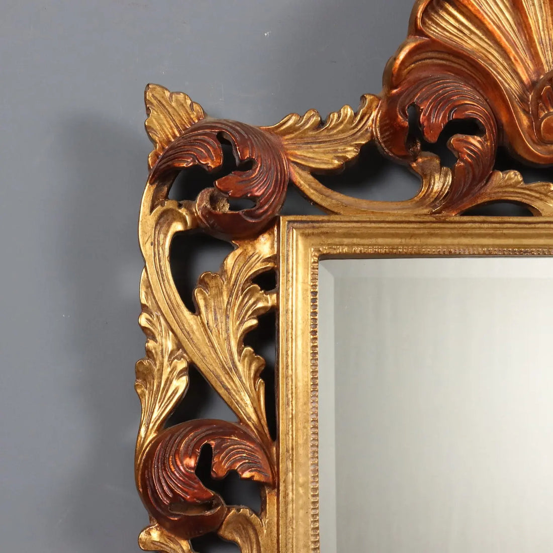 Antique Mirror Baroque Style Carved Wood Italy XX Century - Italy, XX Century | Antiques | Mirrors & Frames