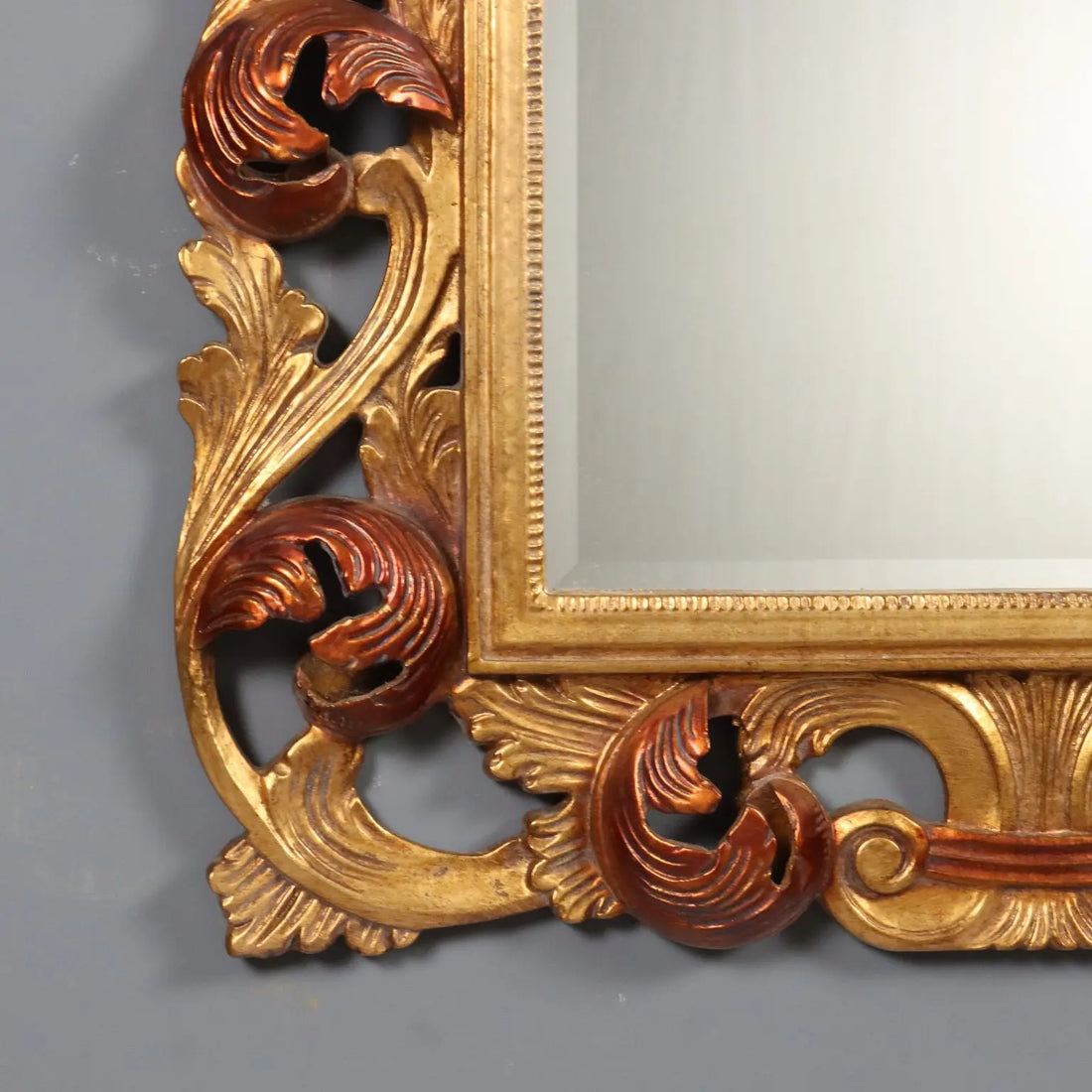 Antique Mirror Baroque Style Carved Wood Italy XX Century - Italy, XX Century | Antiques | Mirrors & Frames