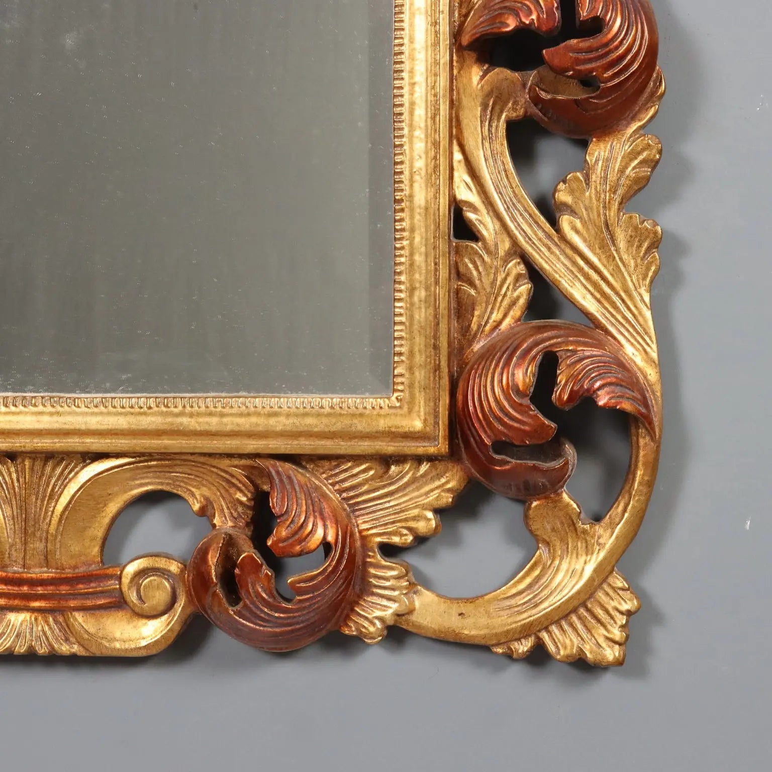 Antique Mirror Baroque Style Carved Wood Italy XX Century - Italy, XX Century | Antiques | Mirrors & Frames