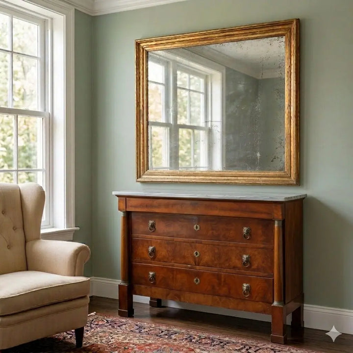 Antique Mirror Lacquered Gilded Wood Italy XIX Century - Italy, XIX Century | Antiques | Mirrors & Frames