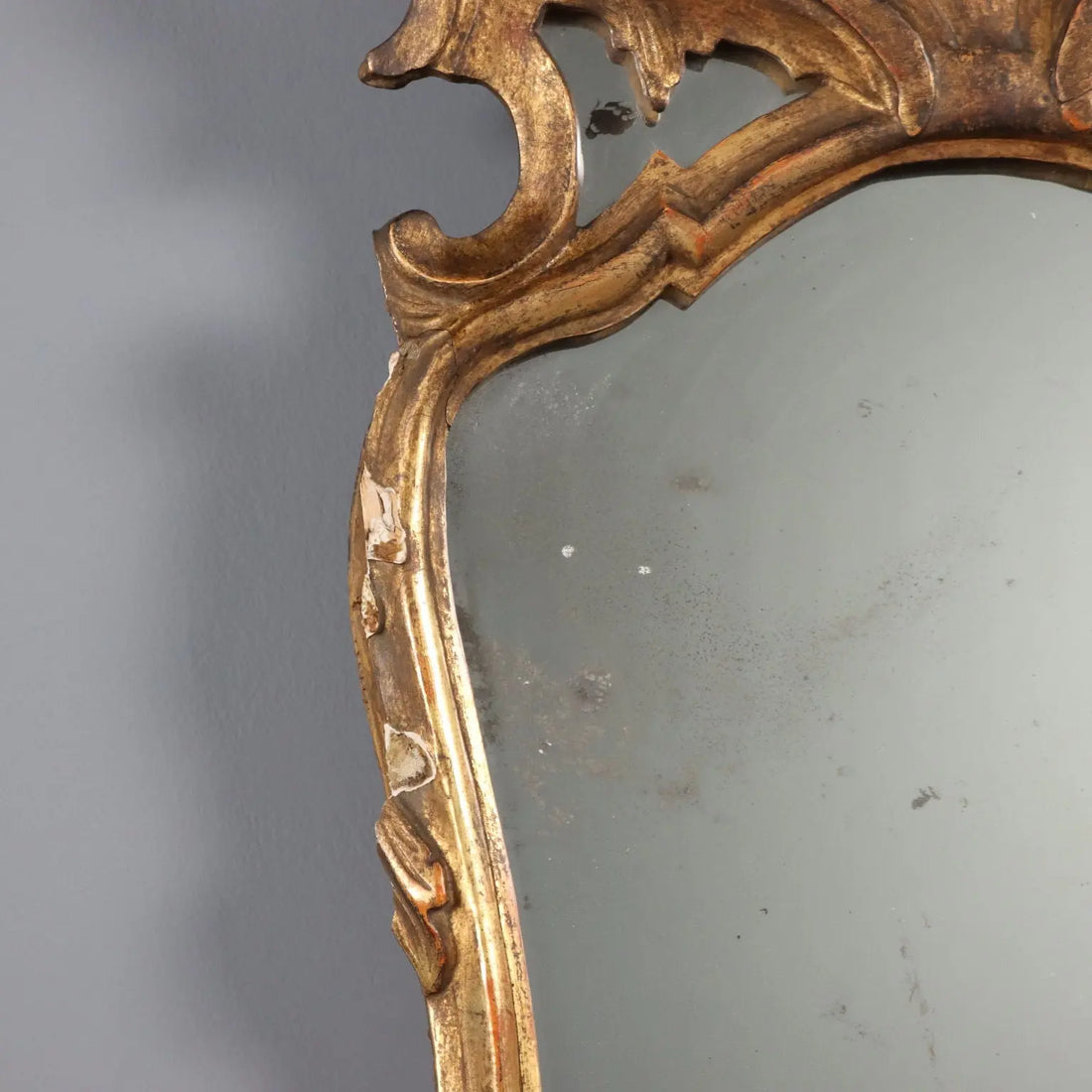 Antique Mirror Baroque Carved Gilded Wood Italy XVIII Century - Italy, XVIII Century | Antiques | Mirrors & Frames