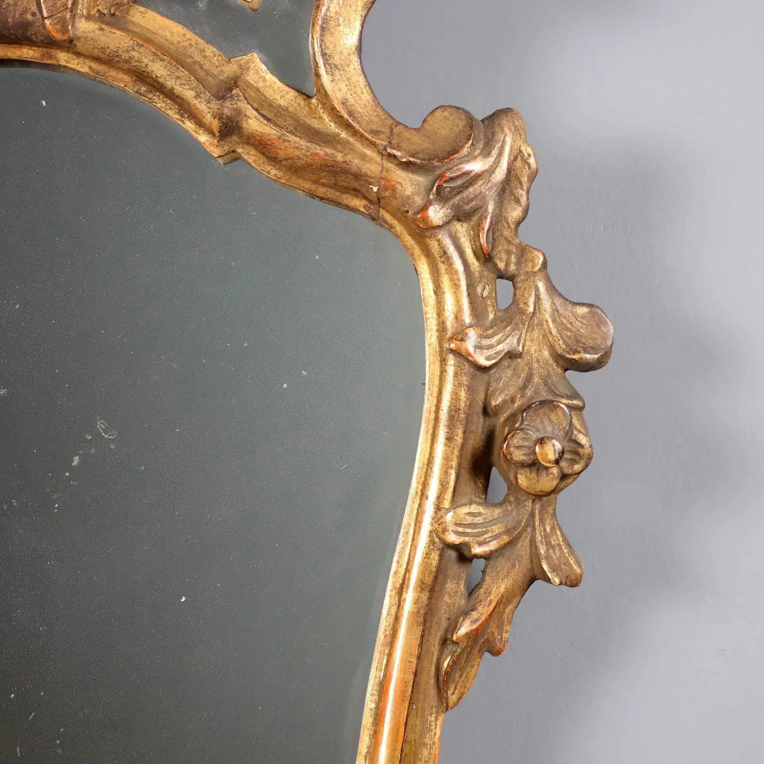 Antique Mirror Baroque Carved Gilded Wood Italy XVIII Century - Italy, XVIII Century | Antiques | Mirrors & Frames