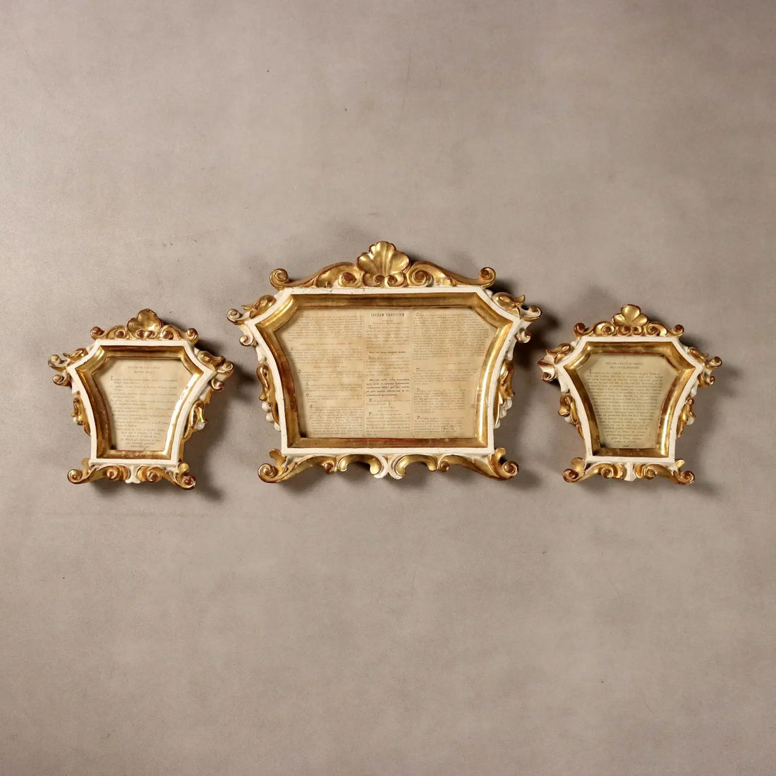 Antique Altar Cards Neo-Baroque Carved Wood Italy XIX Century - Italy, XIX Century | Antiques | Mirrors & Frames