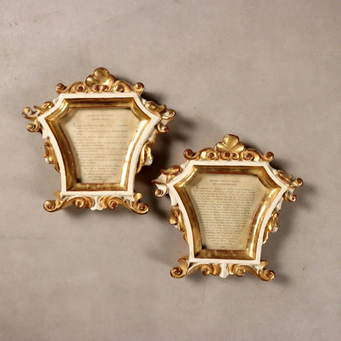 Antique Altar Cards Neo-Baroque Carved Wood Italy XIX Century - Italy, XIX Century | Antiques | Mirrors & Frames