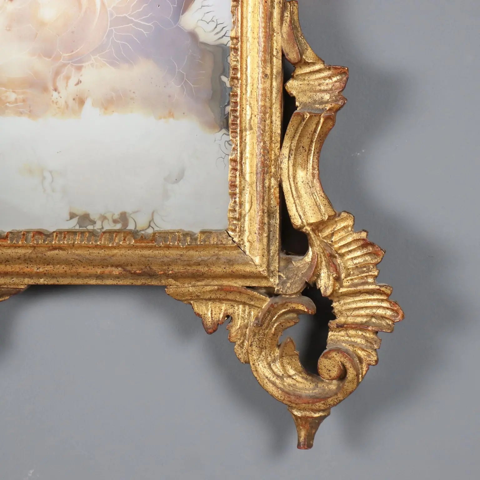 Antique Mirror Baroque Style Wood Italy XX Century