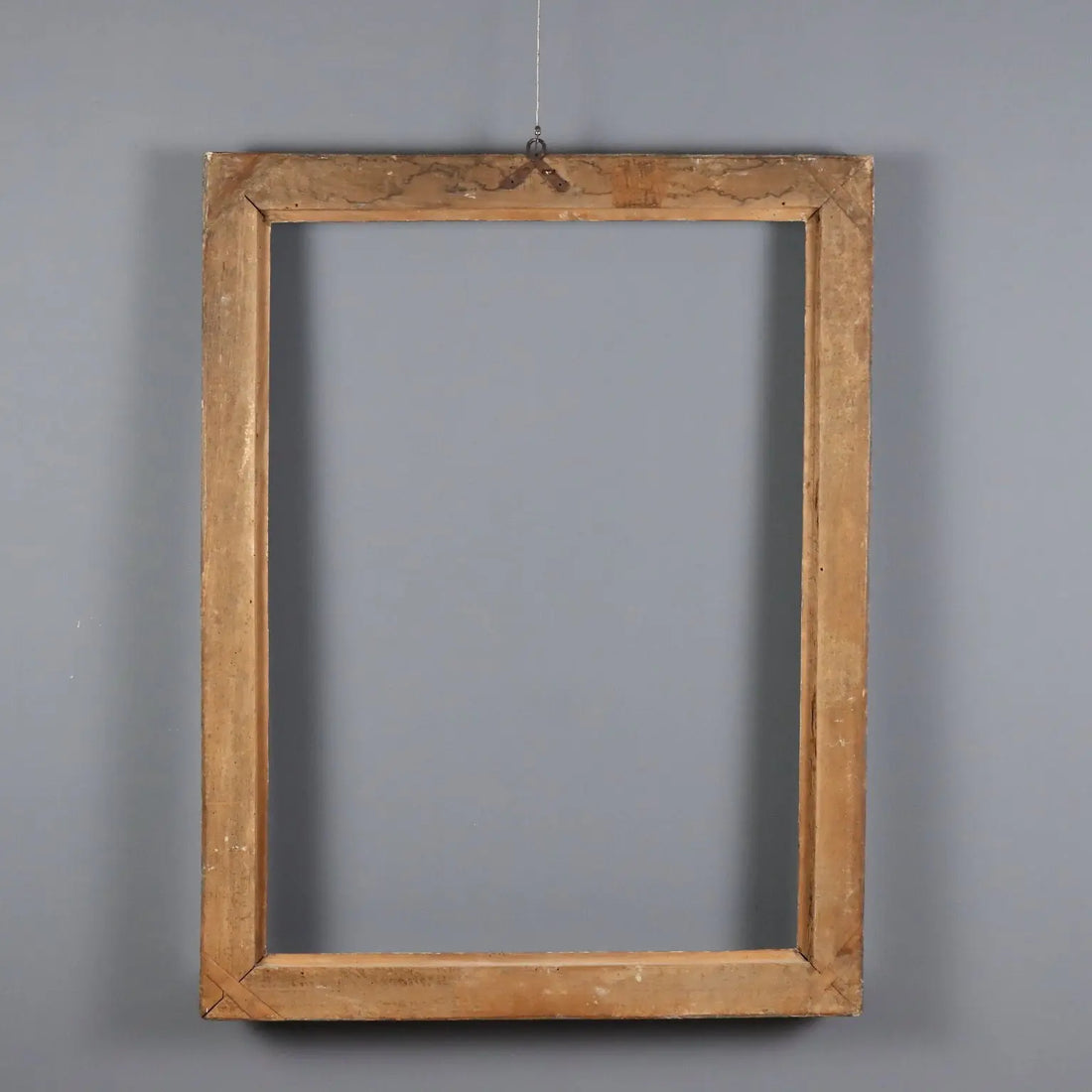 Antique Baroque Frame Painted Carved Wood XVIII Century