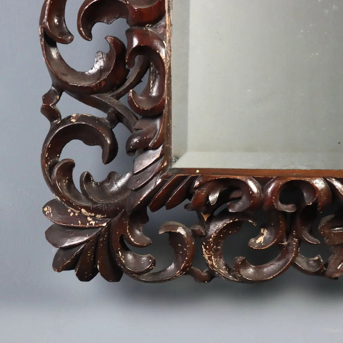 Baroque Wood Mirror - Italy 20th Century
