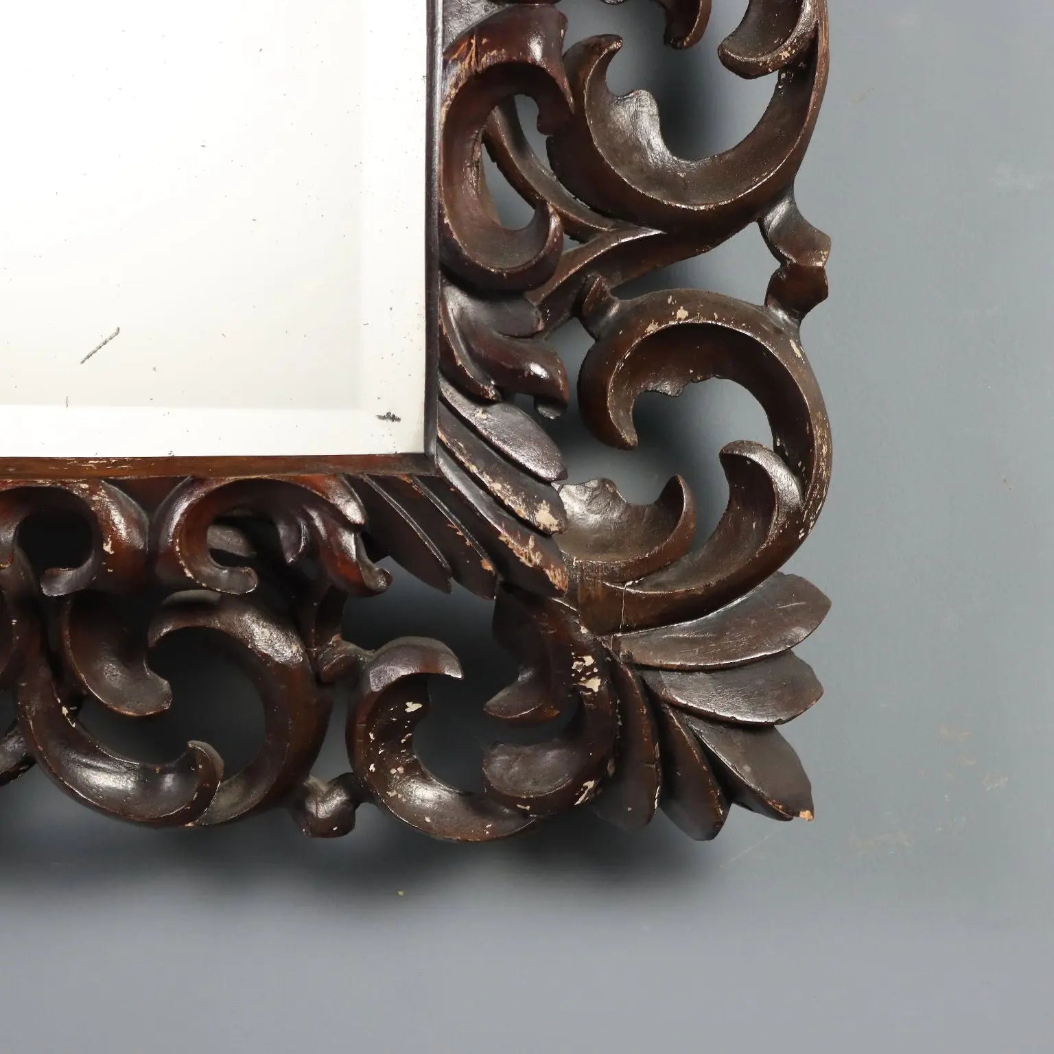 Baroque Wood Mirror - Italy 20th Century
