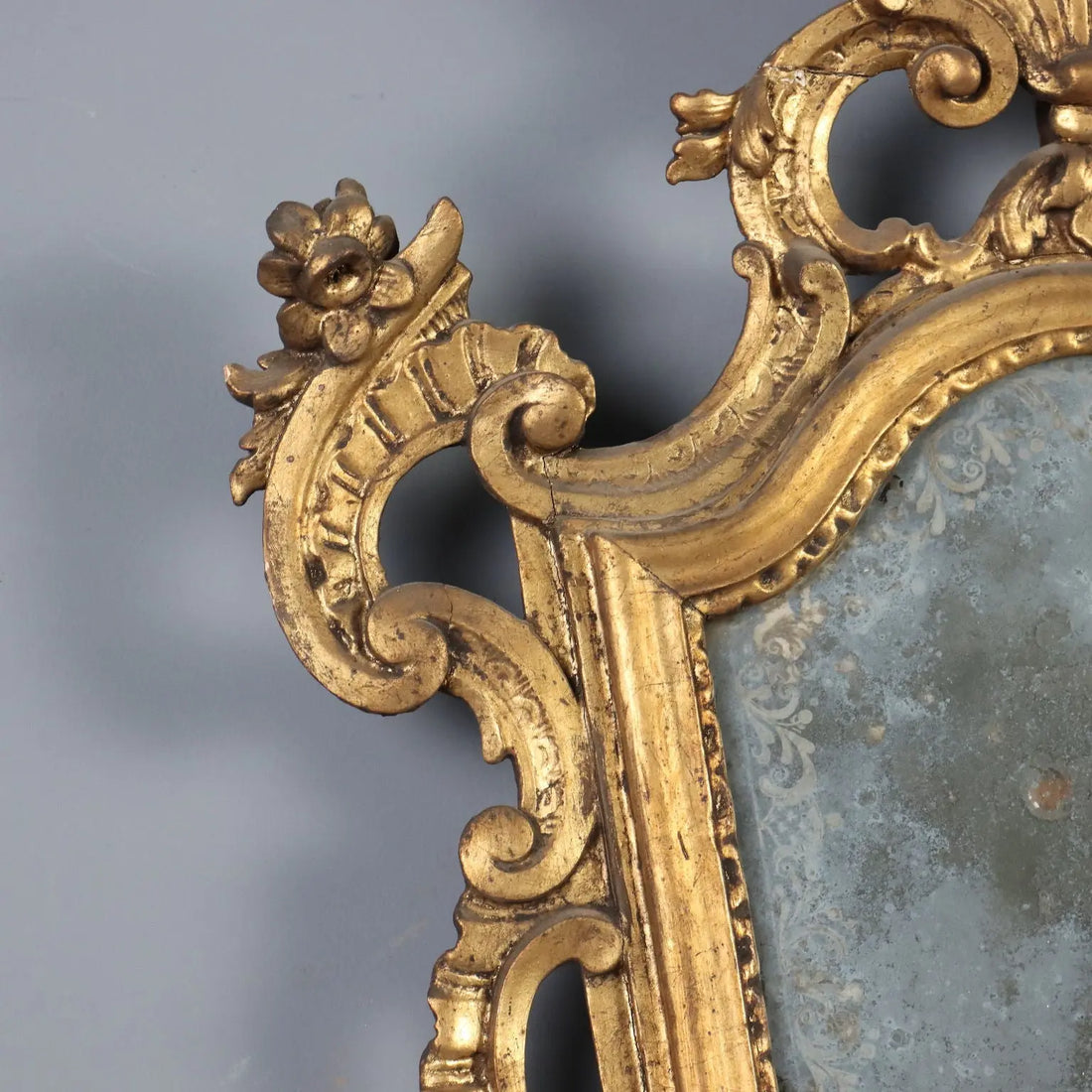 18th Century Italian Gilded Wood Mirror