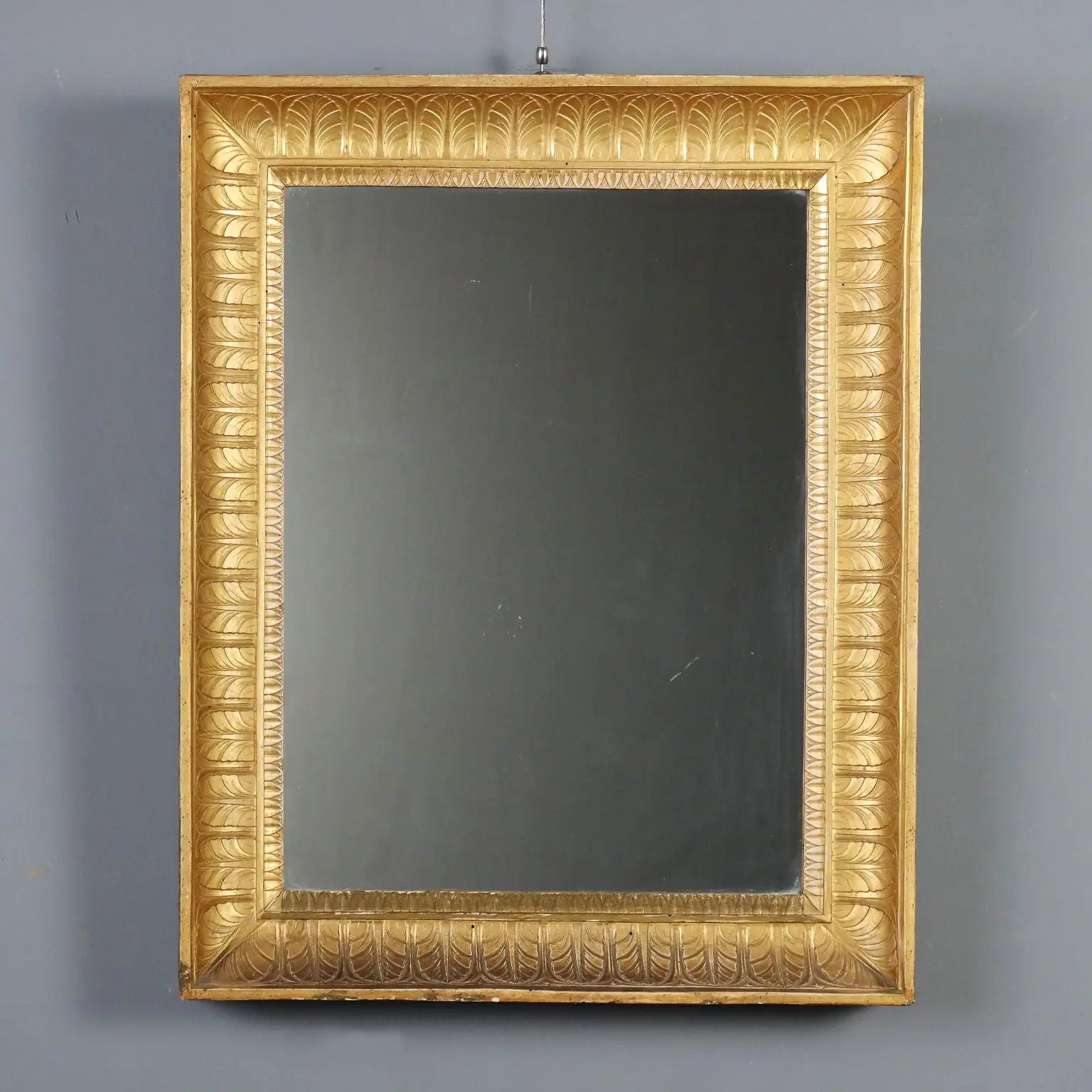 Antique Mirror Empire Gilded Wood Italy XIX Century