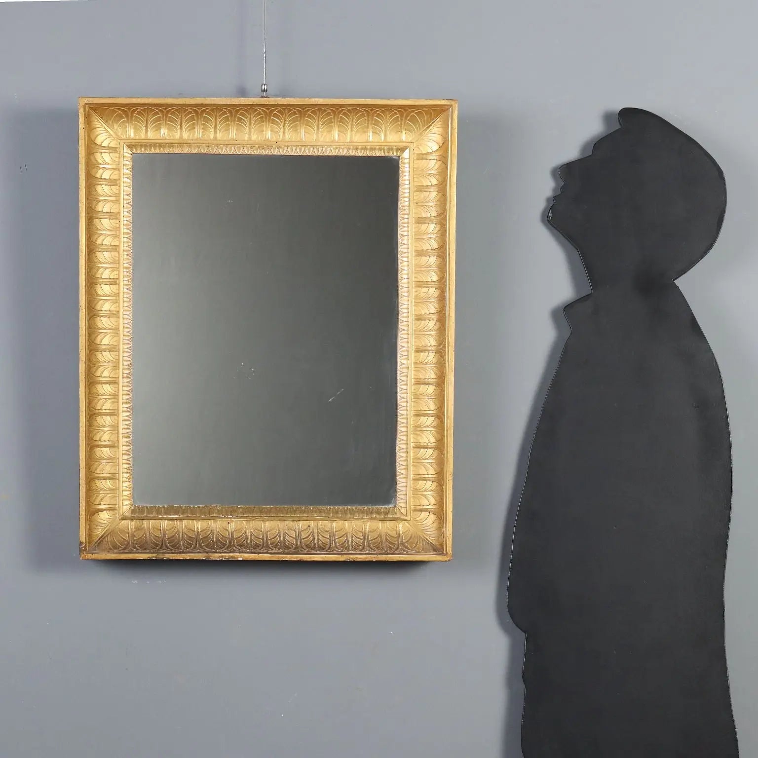 Antique Mirror Empire Gilded Wood Italy XIX Century