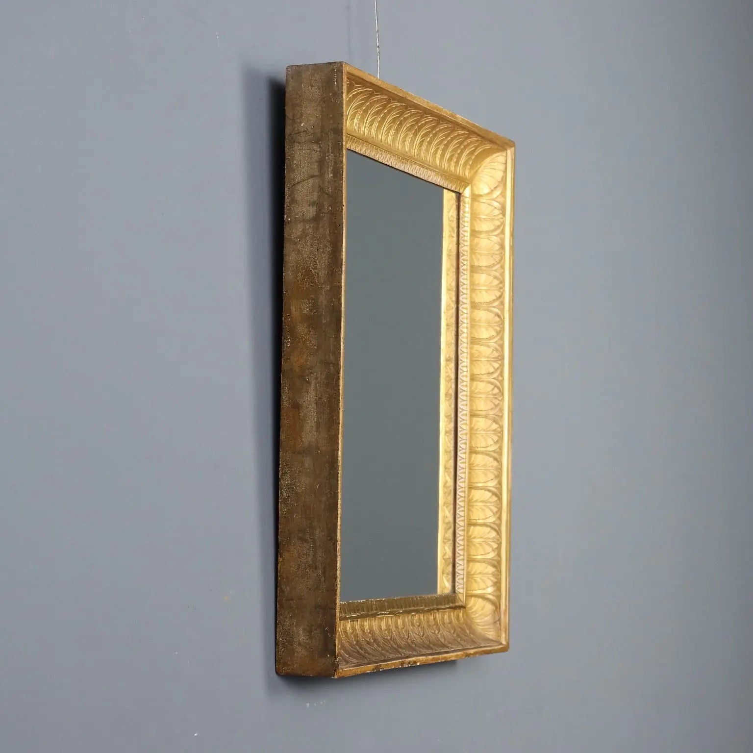 Antique Mirror Empire Gilded Wood Italy XIX Century