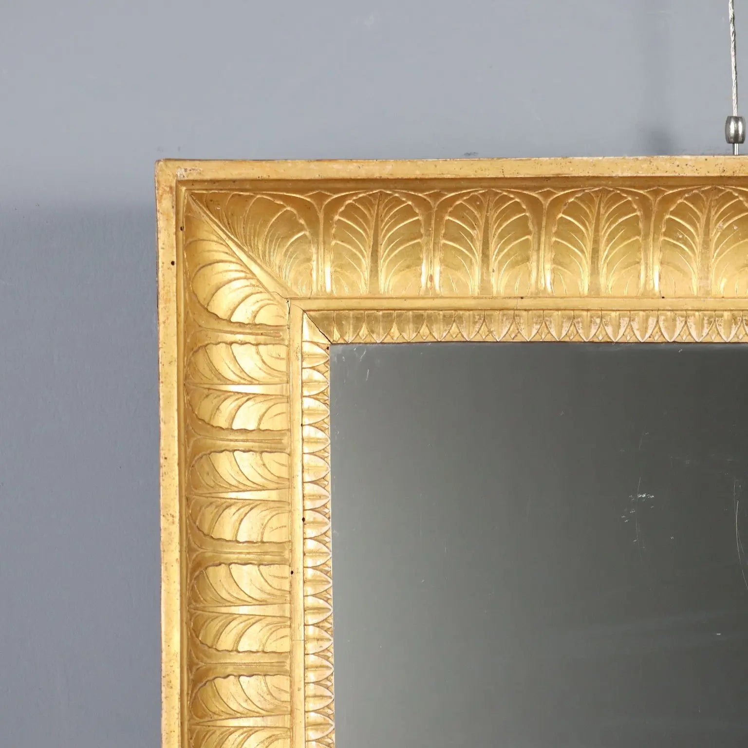 Antique Mirror Empire Gilded Wood Italy XIX Century