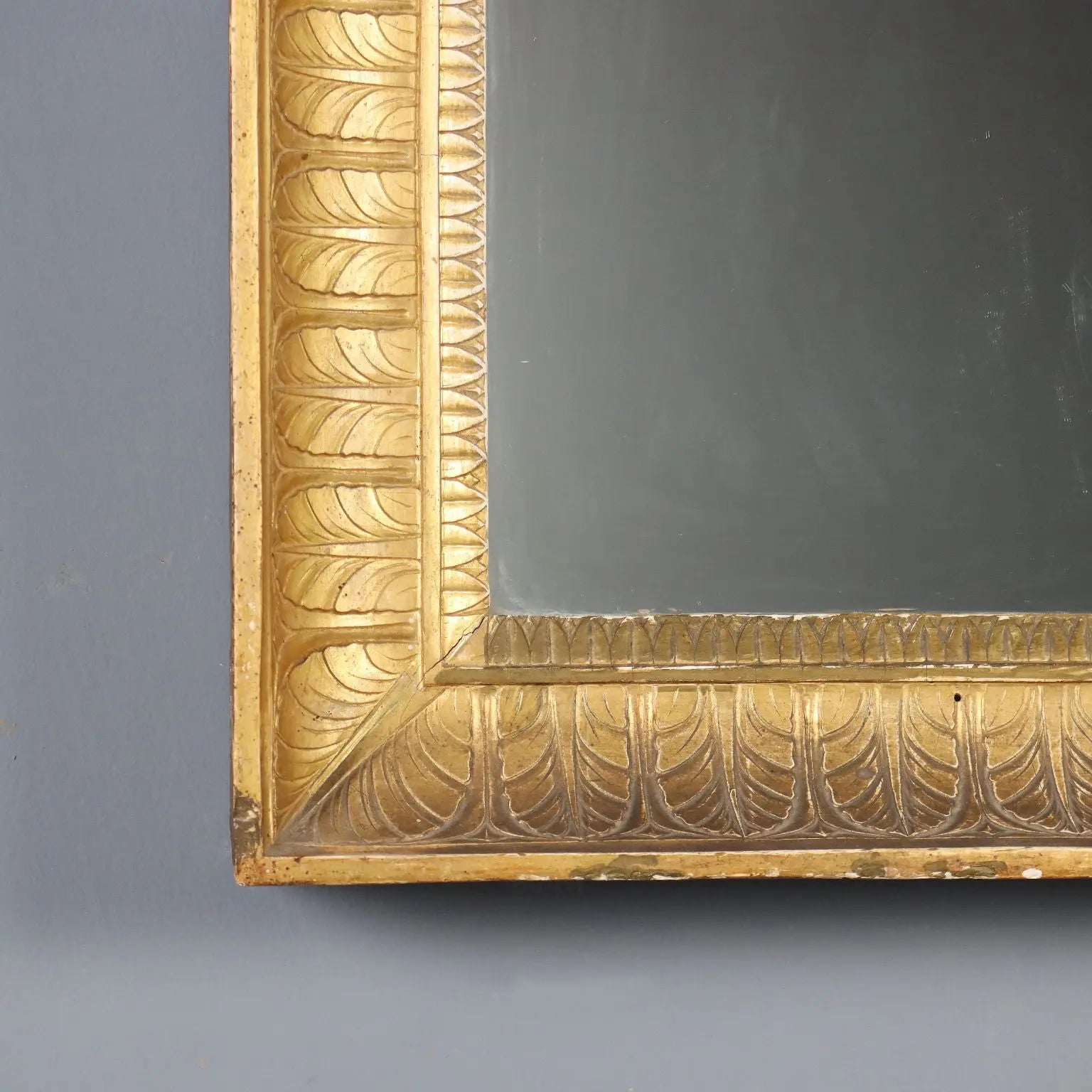 Antique Mirror Empire Gilded Wood Italy XIX Century