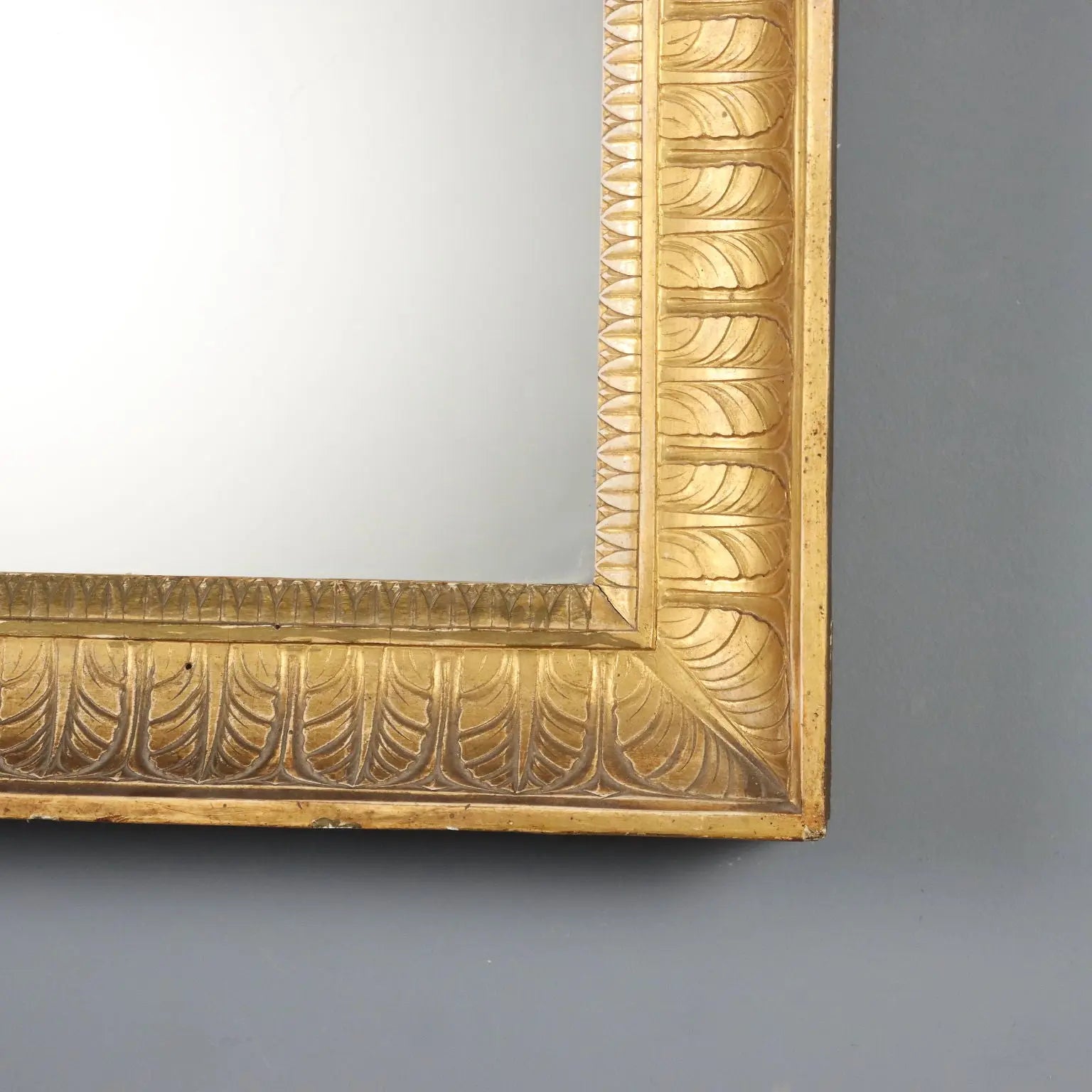 Antique Mirror Empire Gilded Wood Italy XIX Century