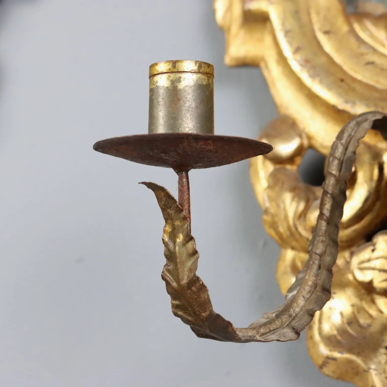Small Antique Mirrors Gilded Wood Iron Italy XVIII Century