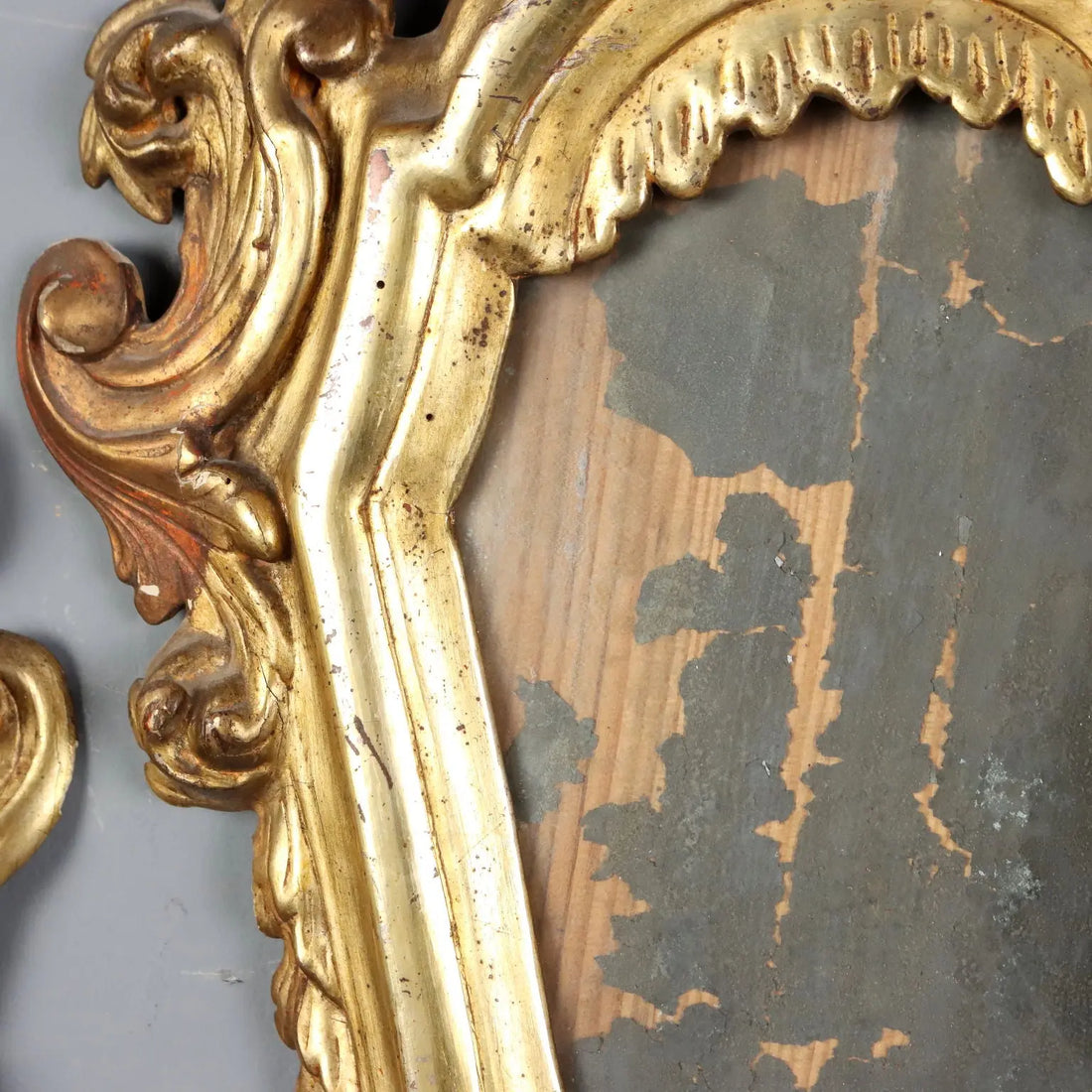 Small Antique Mirrors Gilded Wood Iron Italy XVIII Century