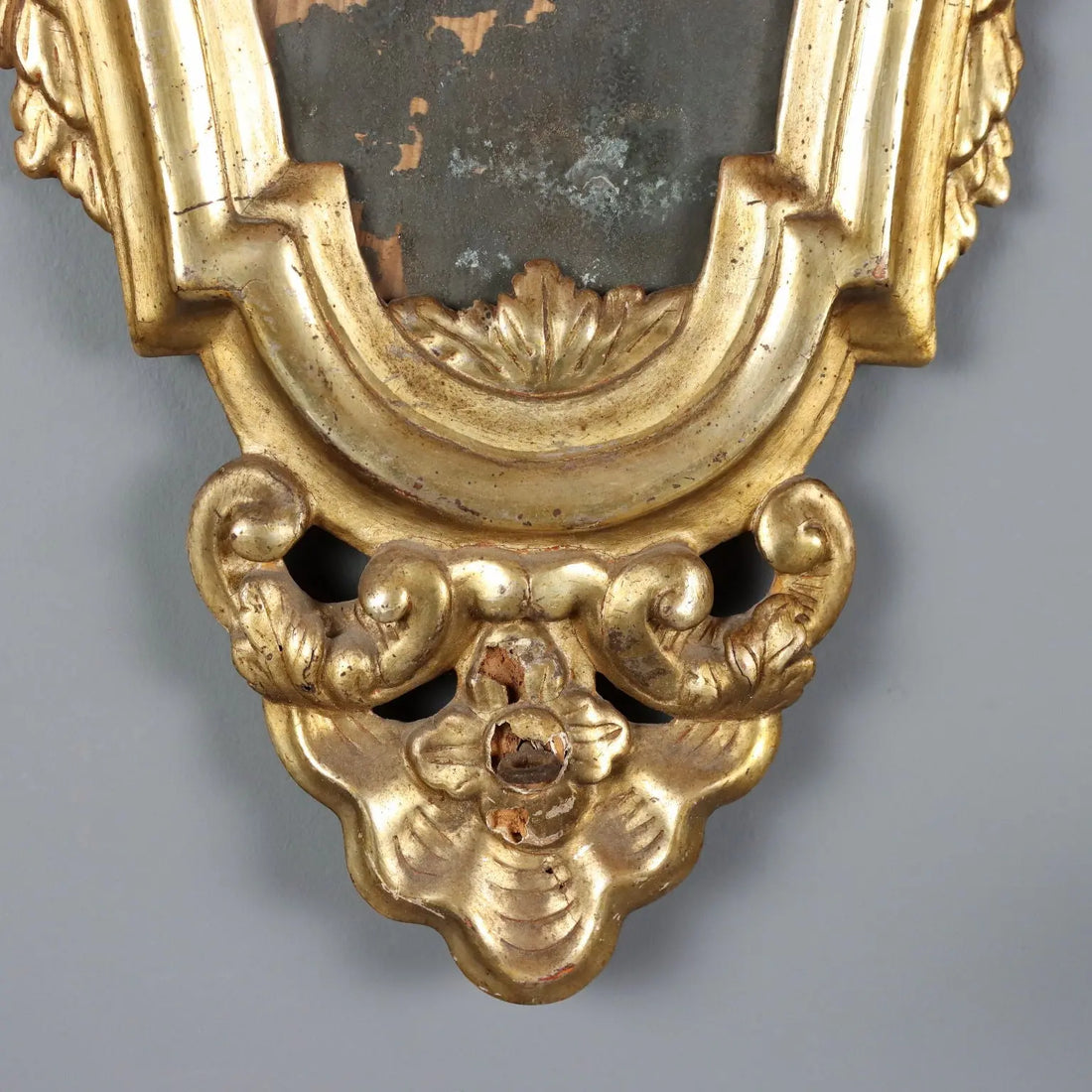 Small Antique Mirrors Gilded Wood Iron Italy XVIII Century
