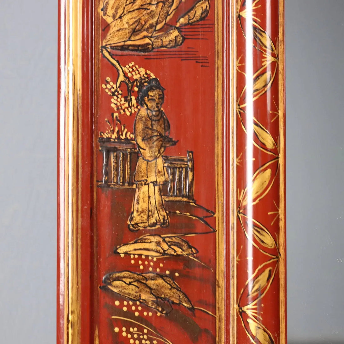 Lacquered Wood Chinoiserie Mirror - China 1900s