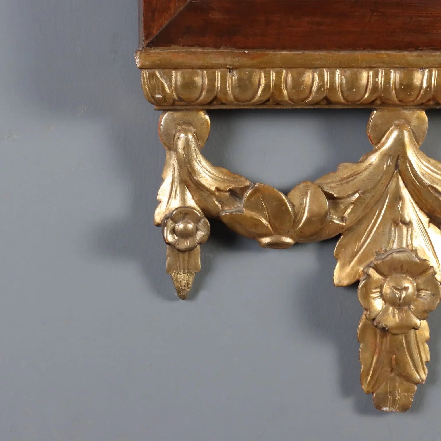 Antique Mirror Carved Walnut Gilded Italy XIX Century