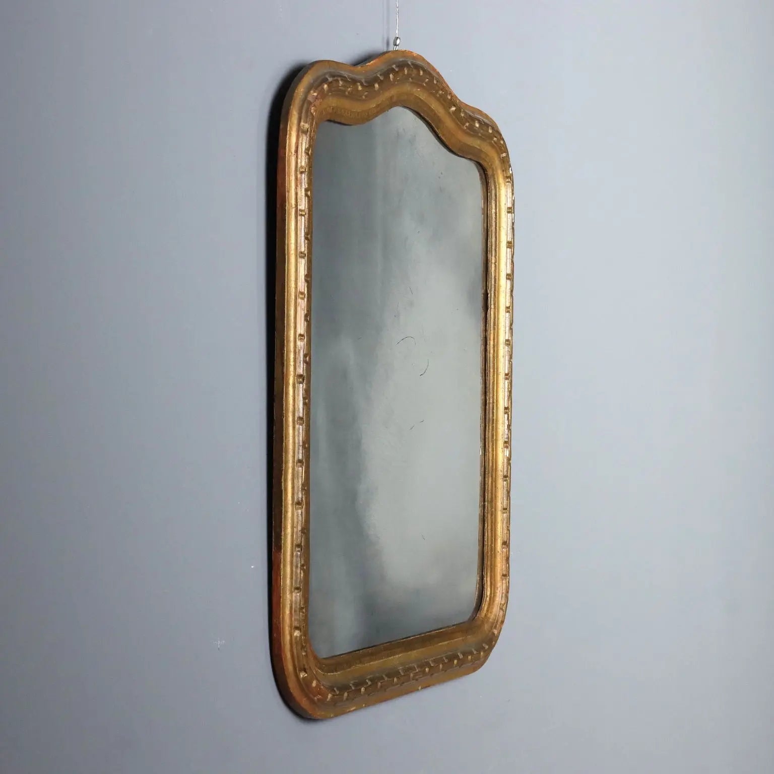 Antique Mirror Carved Gilded Wood Italy XIX Century