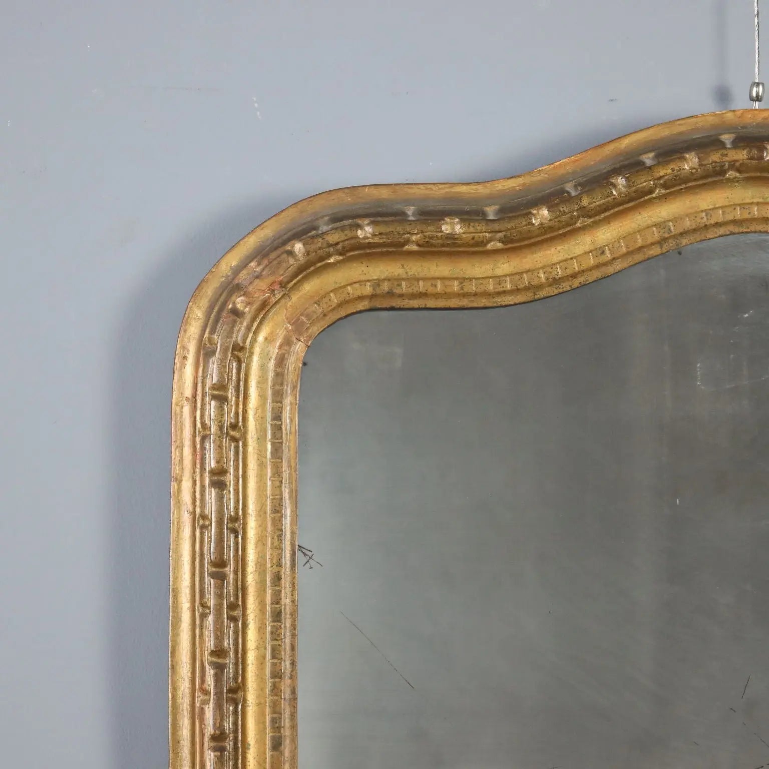 Antique Mirror Carved Gilded Wood Italy XIX Century