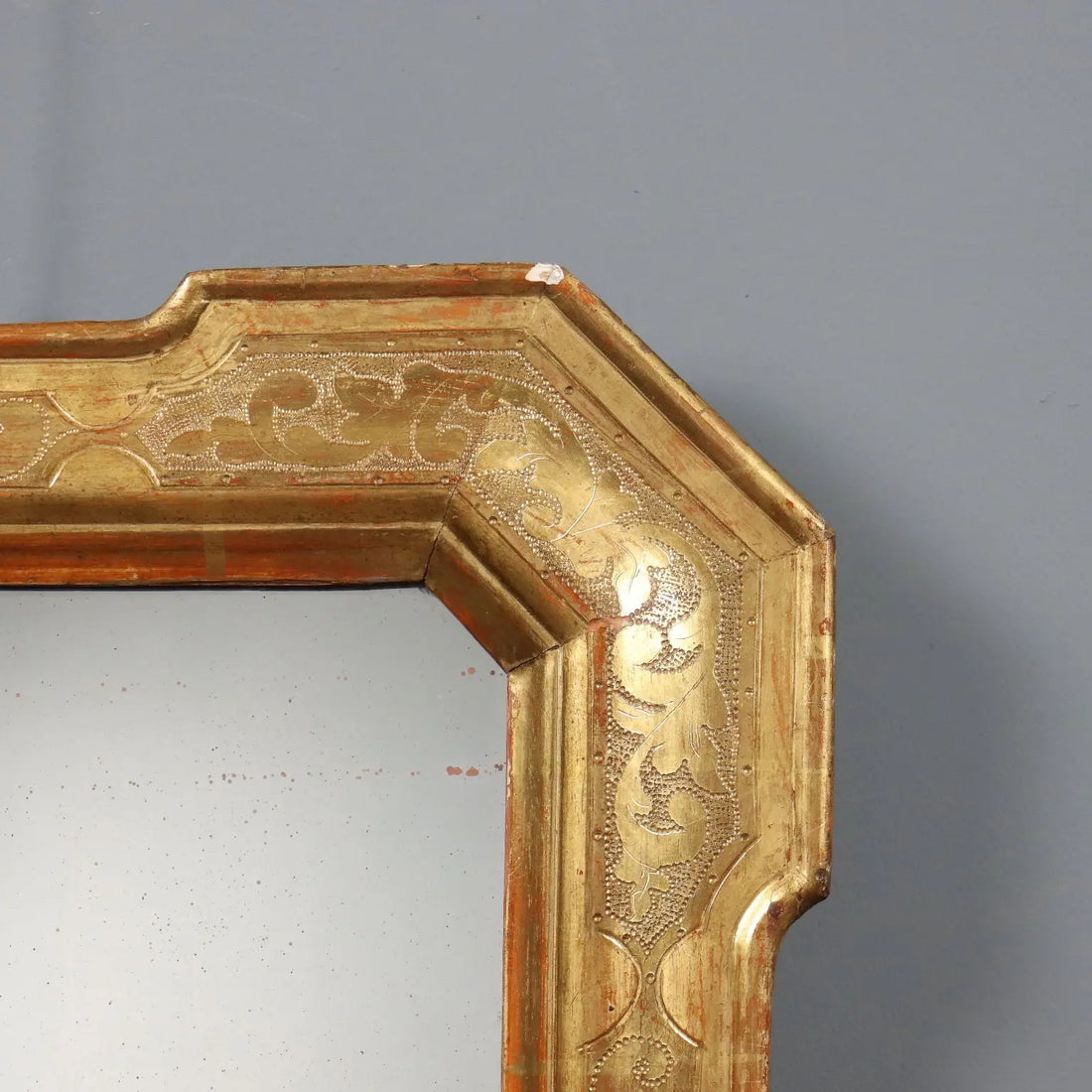 French Gilded Cabaret Mirror 19th Century