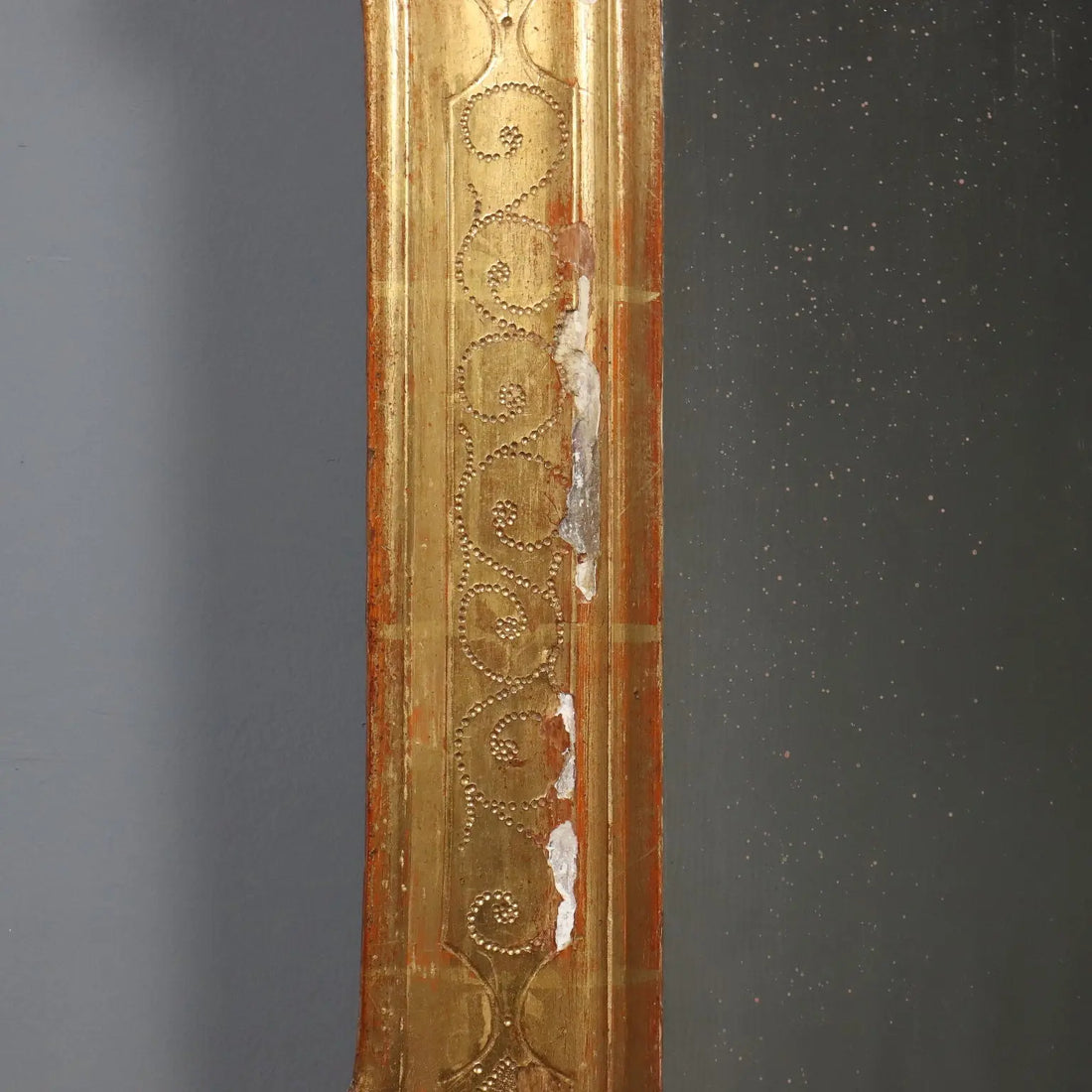 French Gilded Cabaret Mirror 19th Century