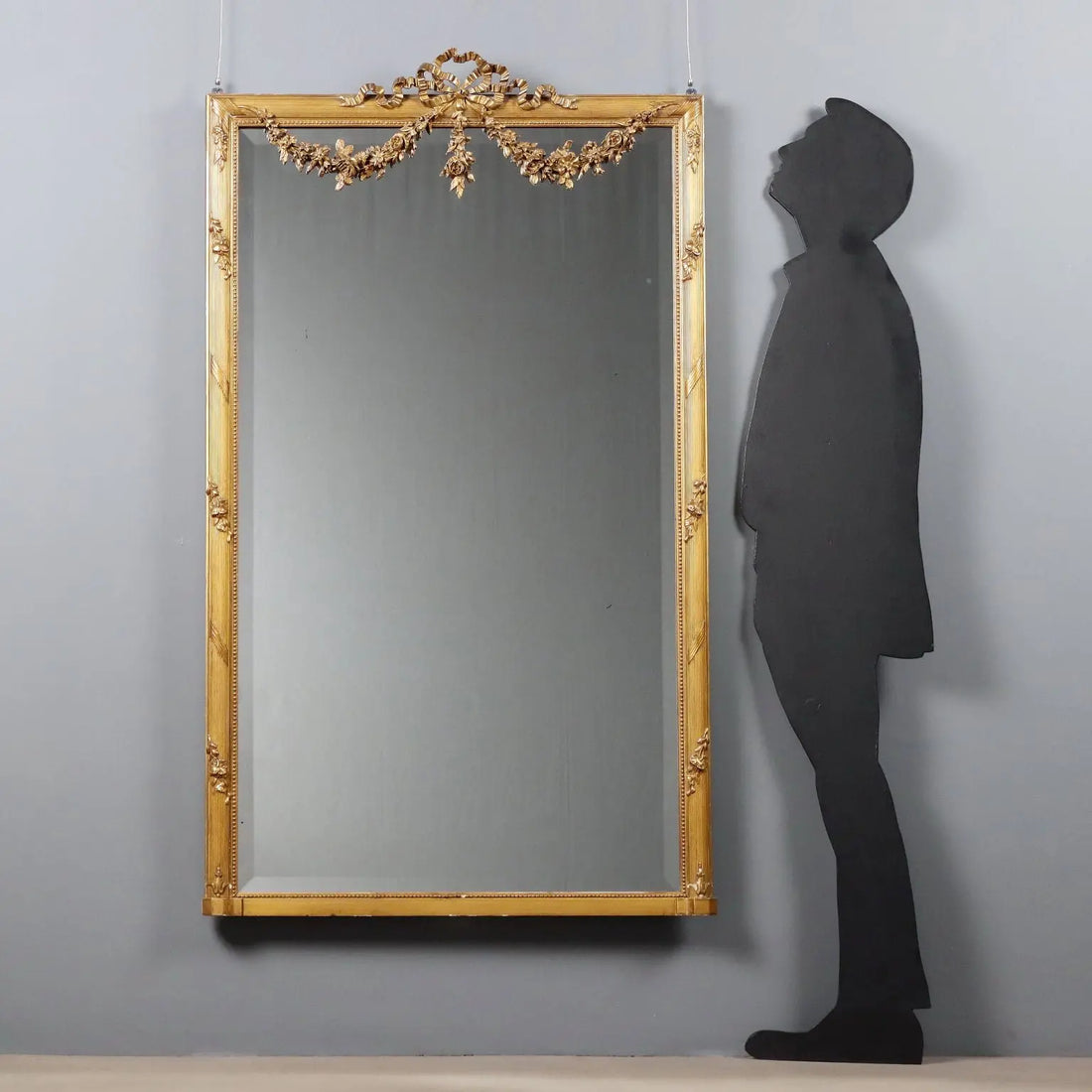 Antique Neoclassical Mirror Gilded Wood Italy XX Century