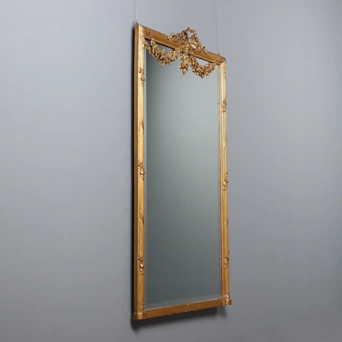 Antique Neoclassical Mirror Gilded Wood Italy XX Century