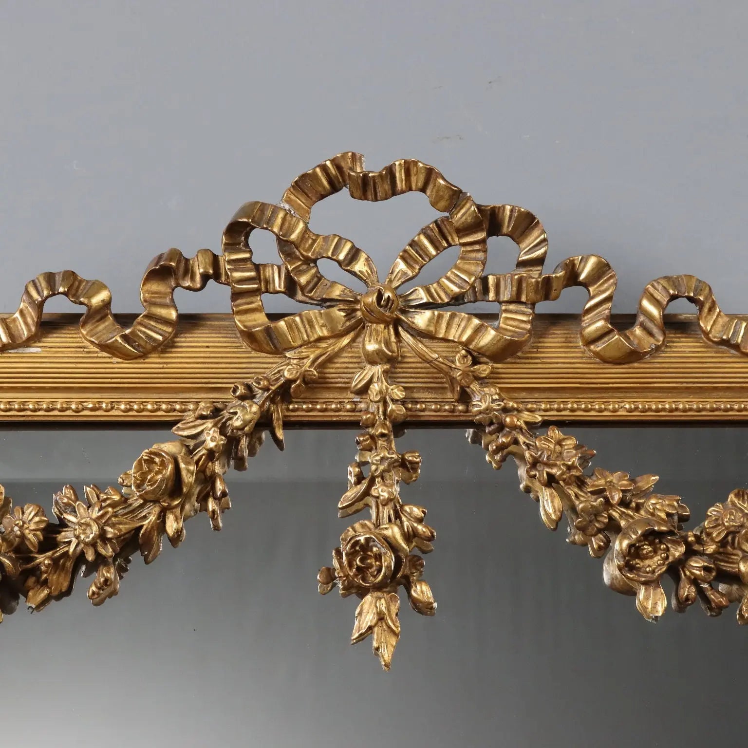 Antique Neoclassical Mirror Gilded Wood Italy XX Century