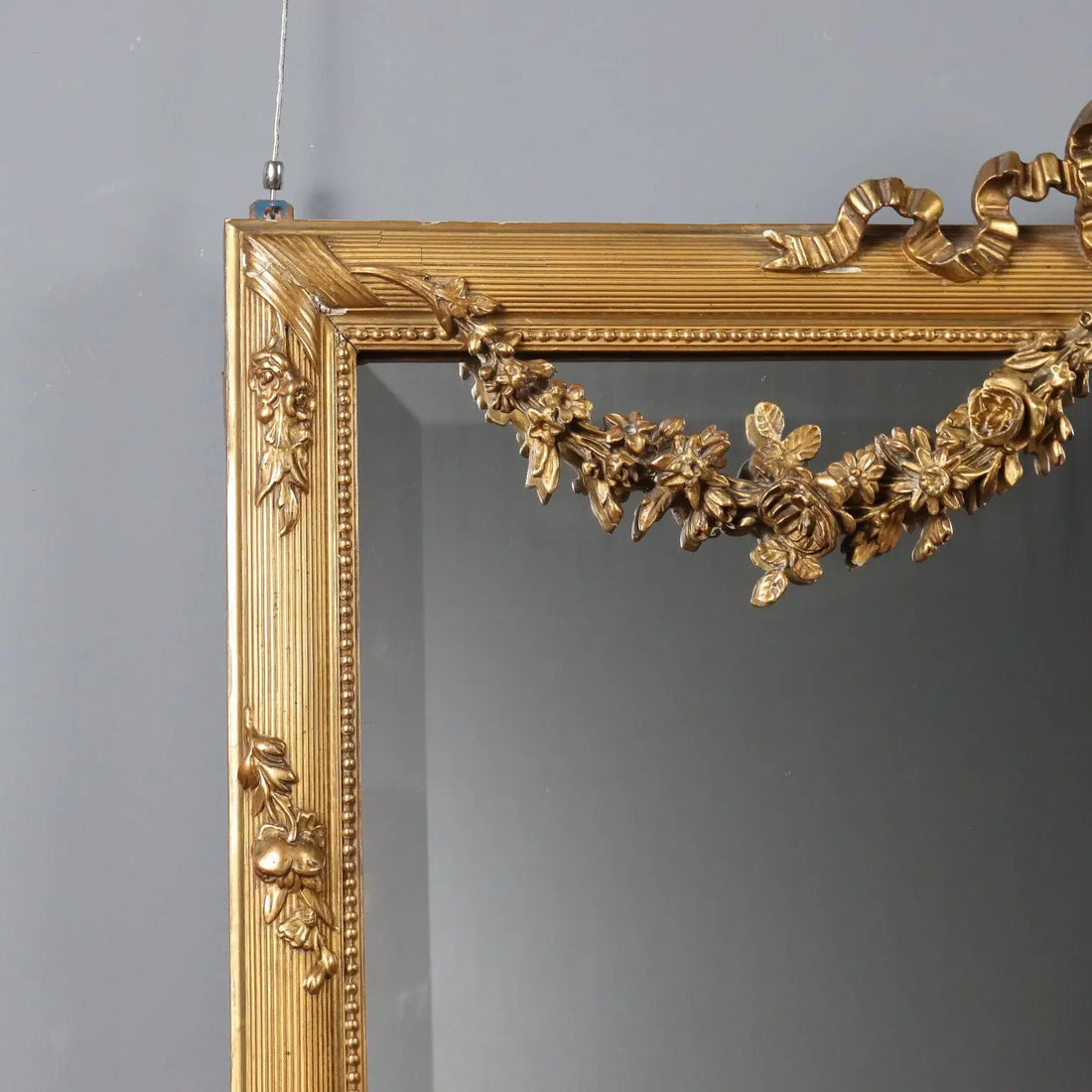 Antique Neoclassical Mirror Gilded Wood Italy XX Century