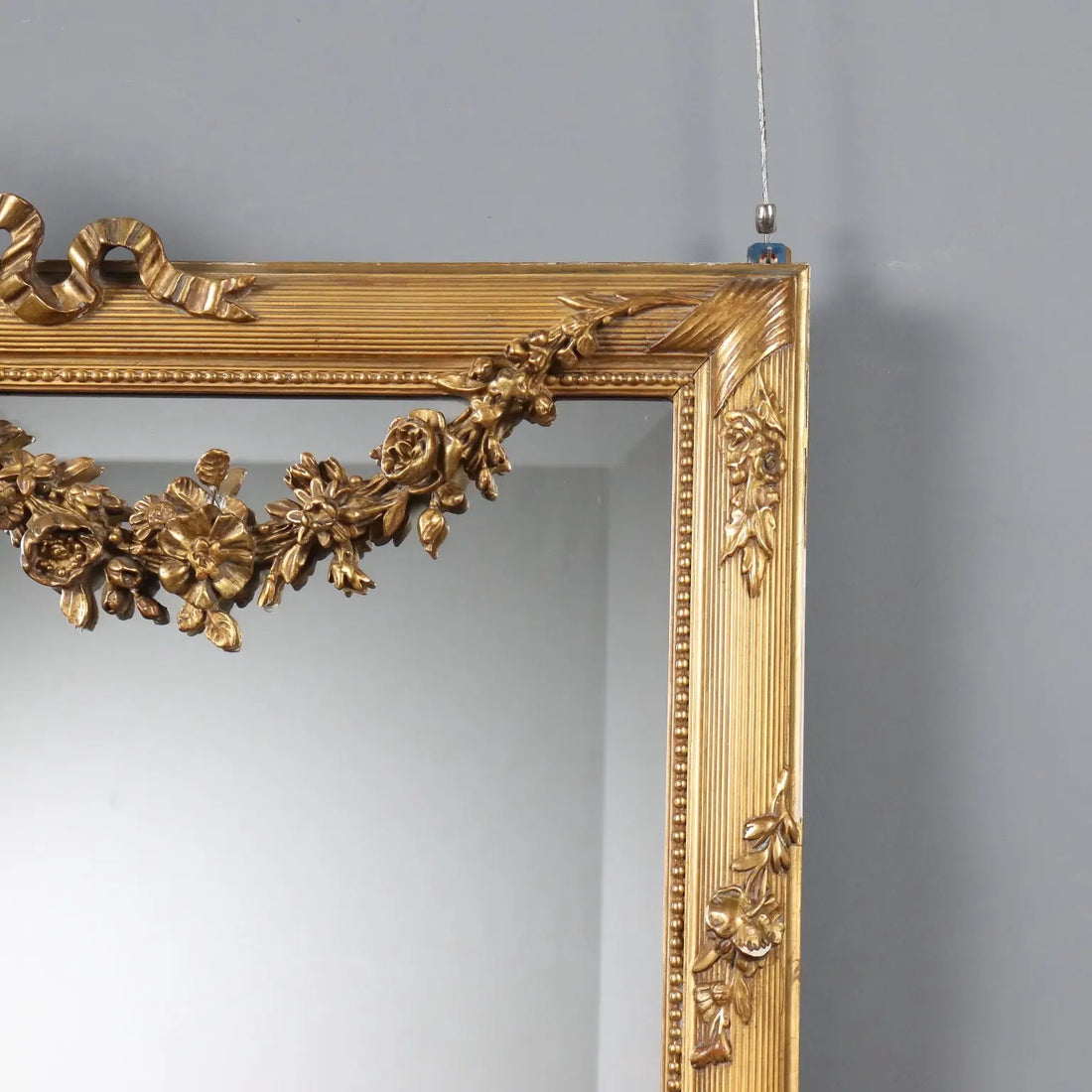 Antique Neoclassical Mirror Gilded Wood Italy XX Century
