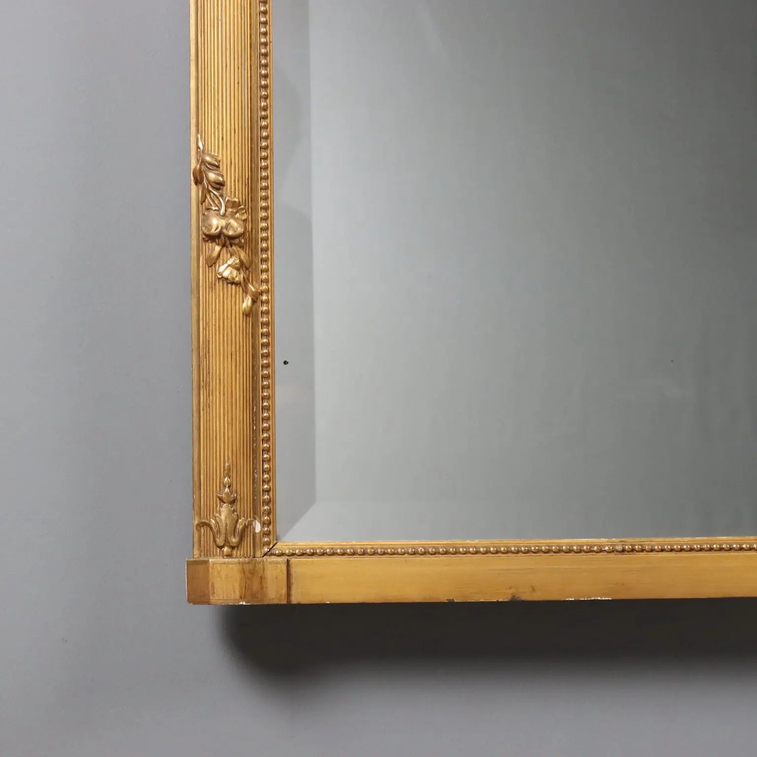 Antique Neoclassical Mirror Gilded Wood Italy XX Century