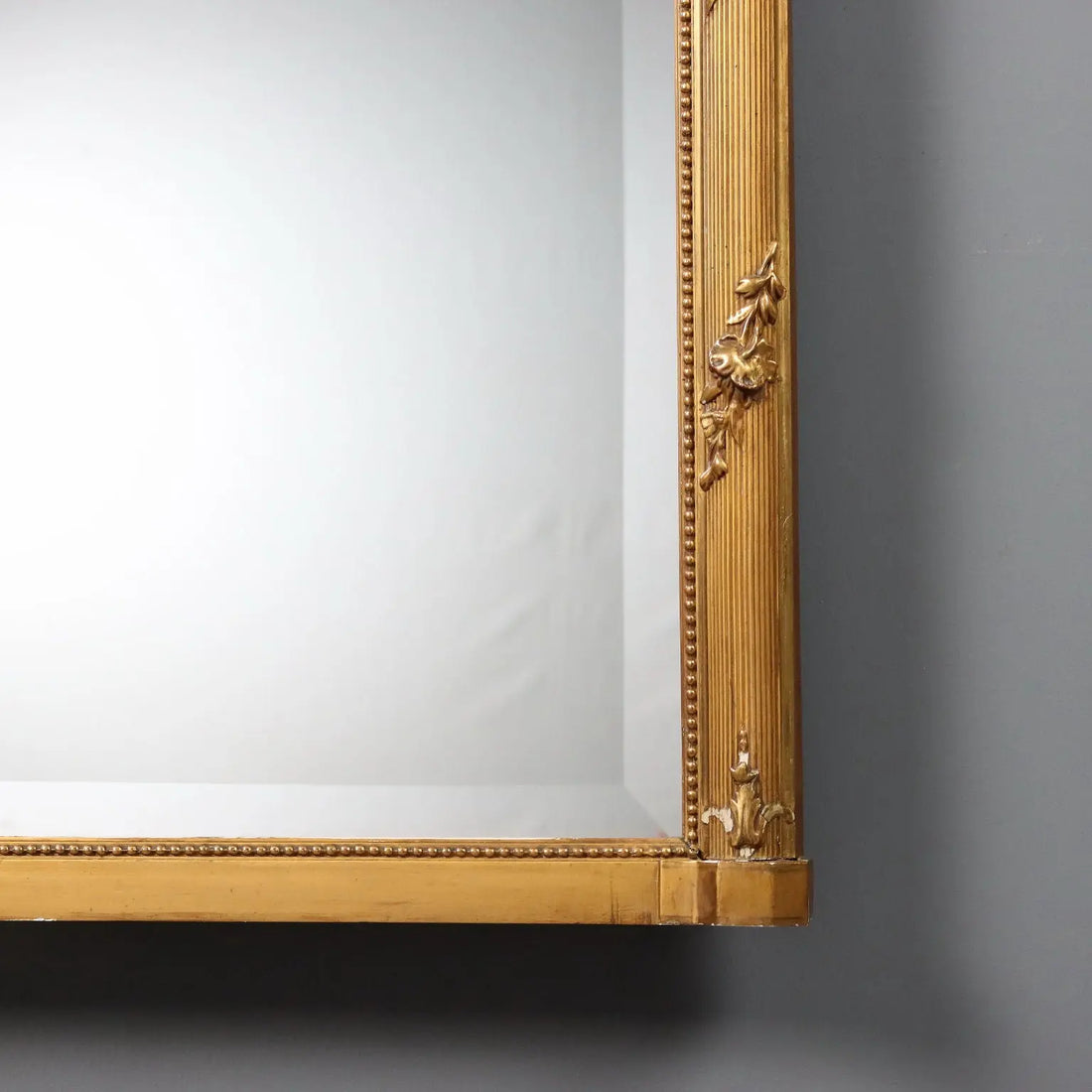 Antique Neoclassical Mirror Gilded Wood Italy XX Century