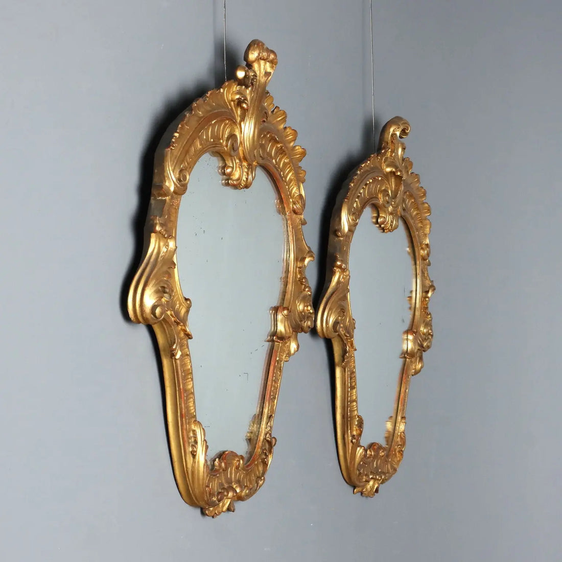 Antique Mirrors Baroque Style Carved Wood Italy XIX Century