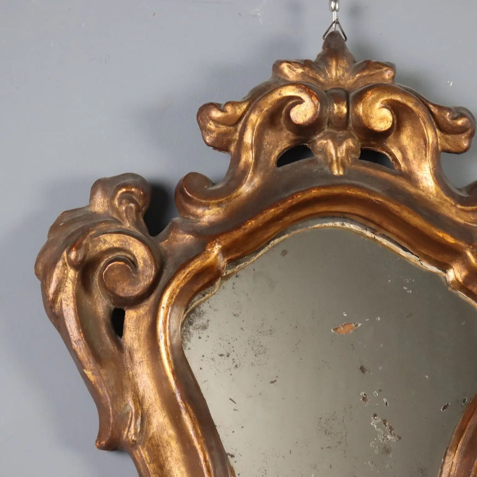 Antique Baroque Mirrors Carved Gilded Wood Italy XVIII Century