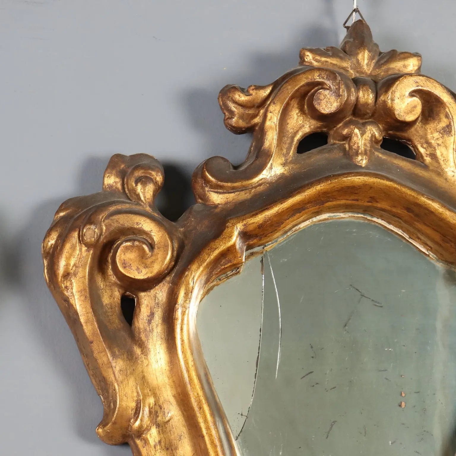 Antique Baroque Mirrors Carved Gilded Wood Italy XVIII Century