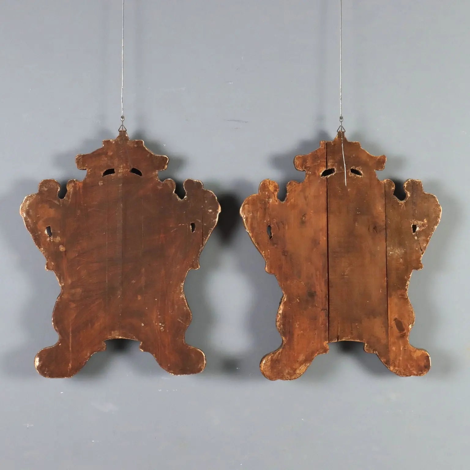 Antique Baroque Mirrors Carved Gilded Wood Italy XVIII Century