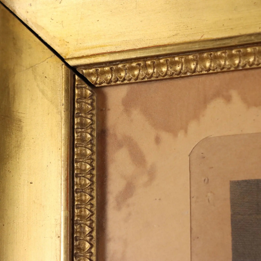 Antique Empire Frame Gilded Fir Moulded Italy XIX Century