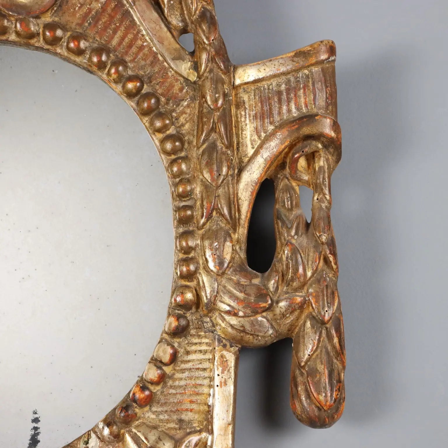 Antique Mirror Gilded Wood Italy XVIII Century