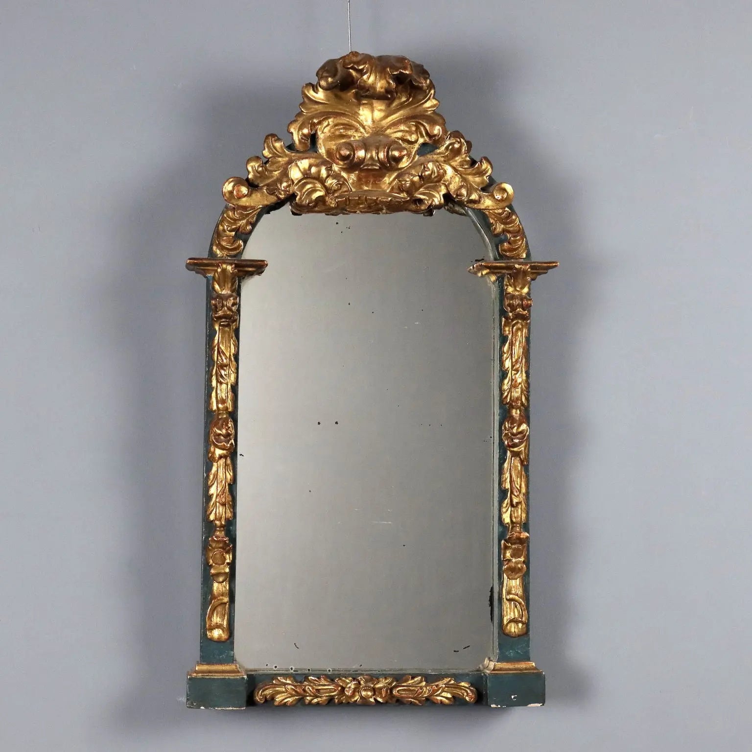 Carved and Gilded Wood Mirror, Italy 19th Century