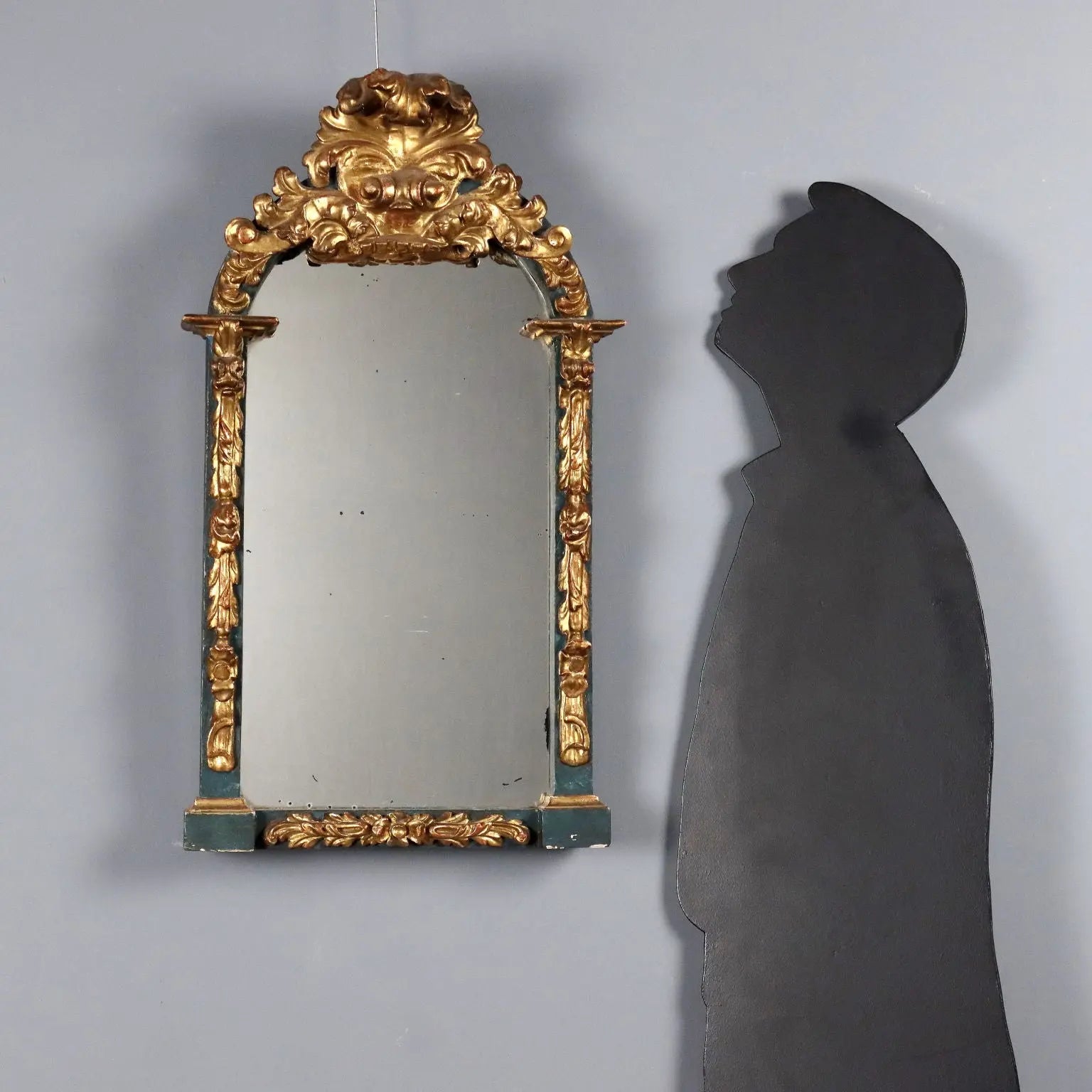 Carved and Gilded Wood Mirror, Italy 19th Century