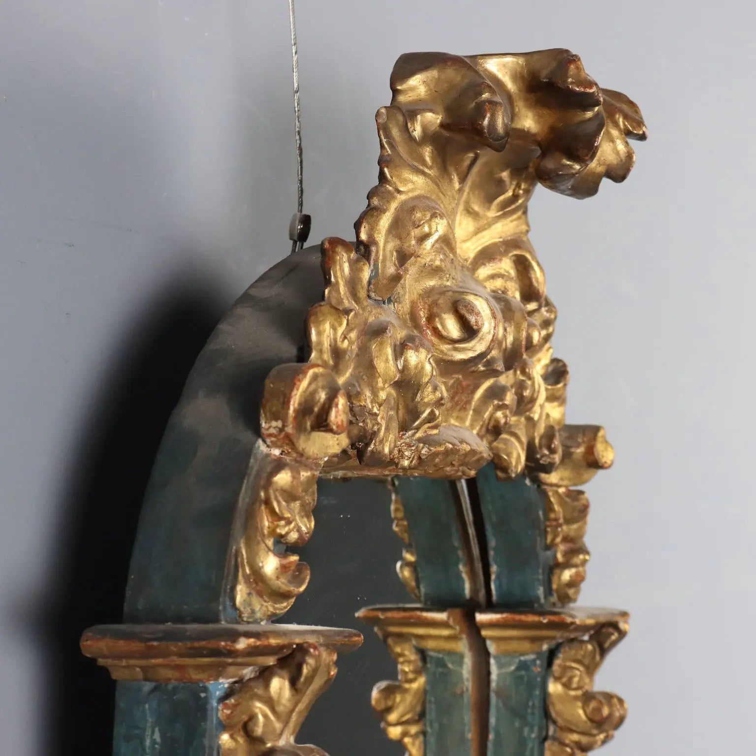 Carved and Gilded Wood Mirror, Italy 19th Century