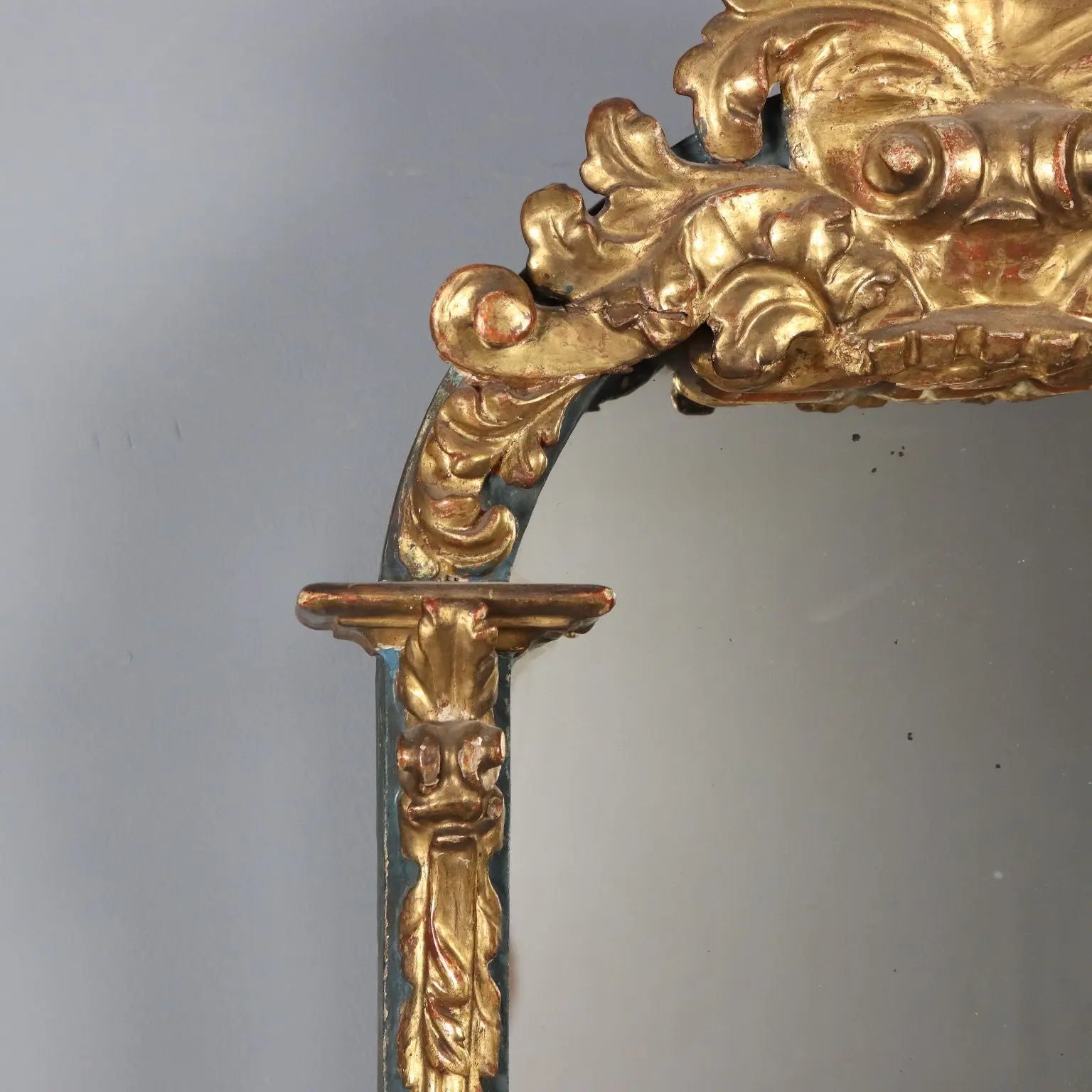 Carved and Gilded Wood Mirror, Italy 19th Century